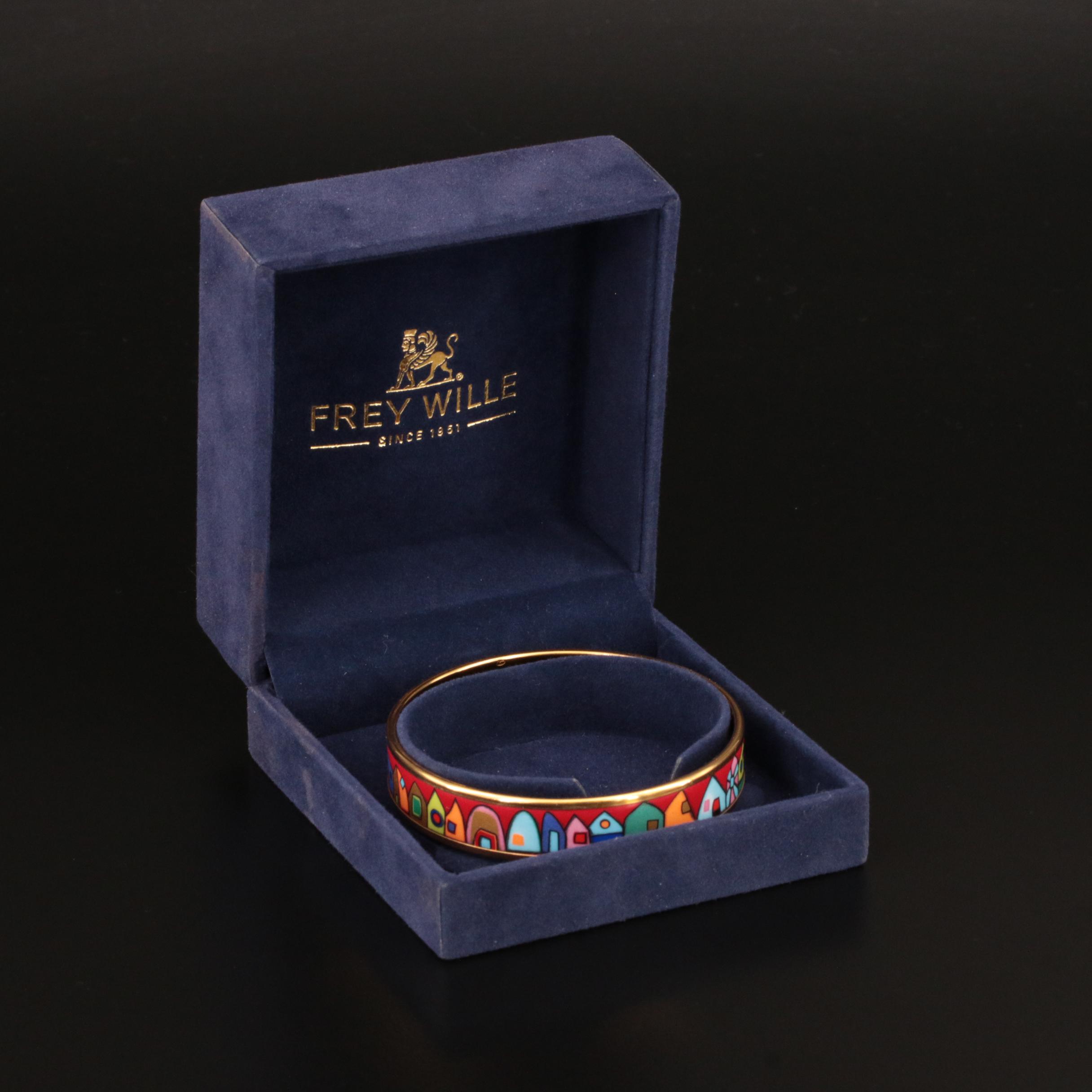 Frey Wille "Hundertwasser" Enamel Bangle