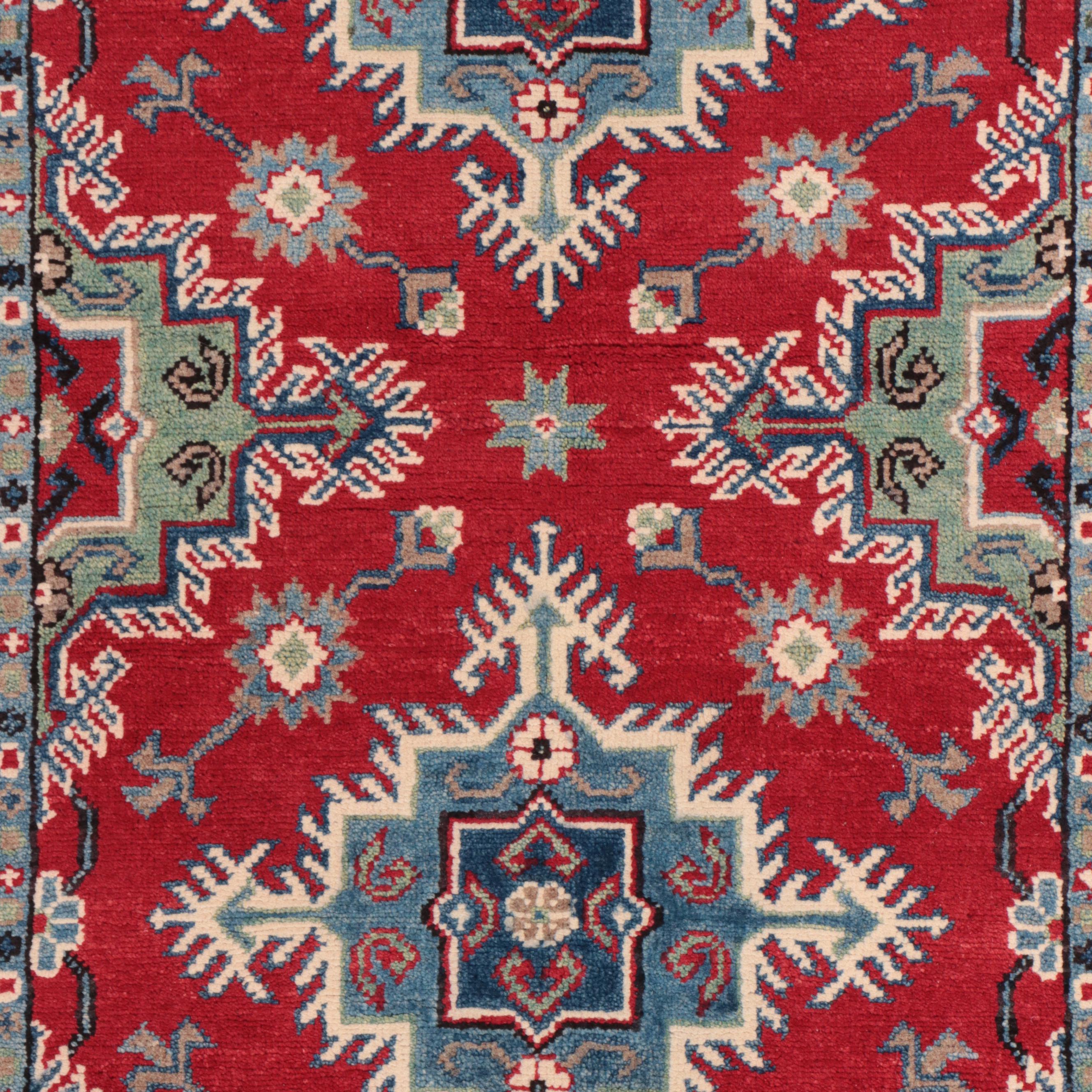 3'3 x 4'11 Hand-Knotted Pakistani Kazak-Style Accent Rug