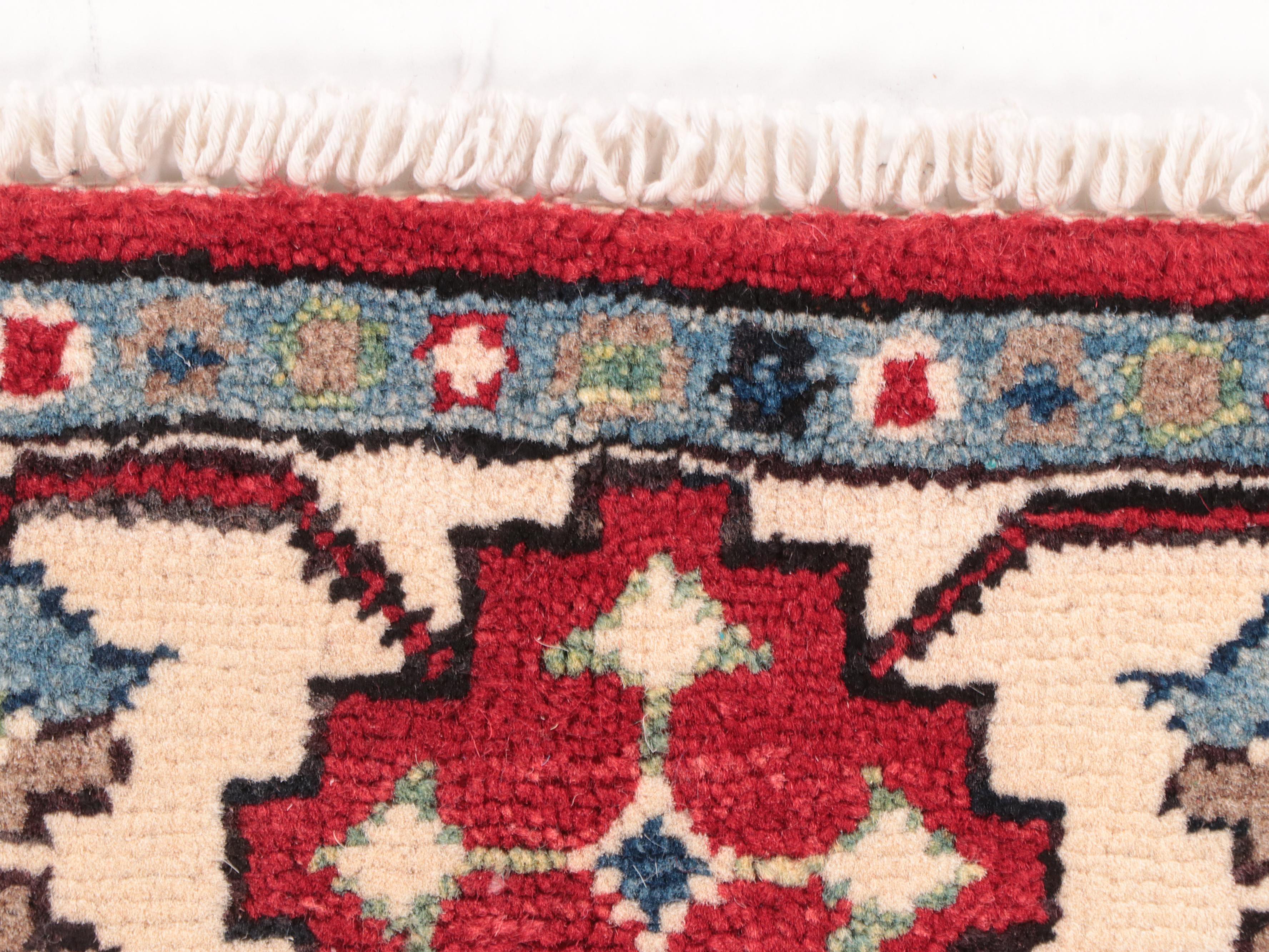 3'3 x 4'11 Hand-Knotted Pakistani Kazak-Style Accent Rug