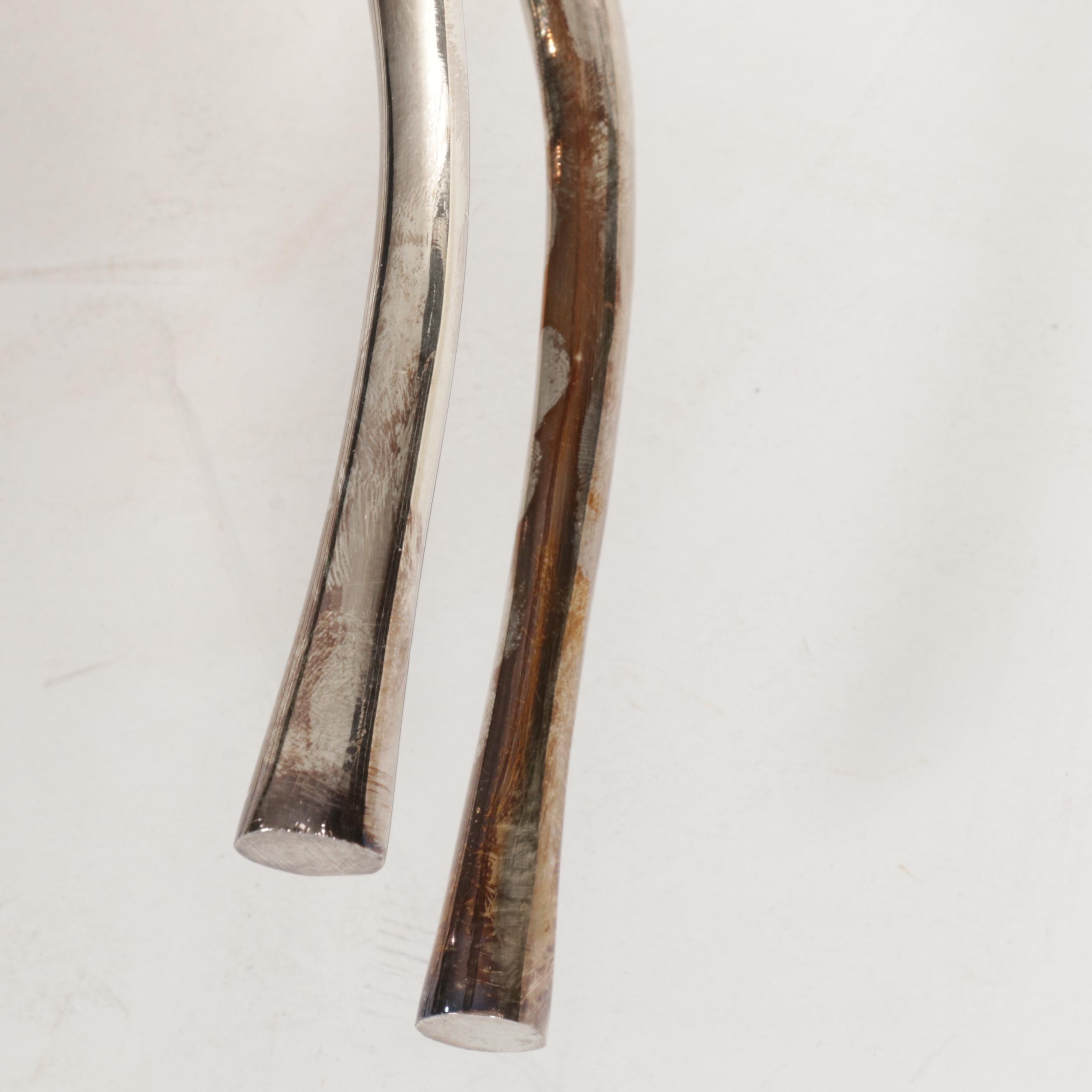 Pottery Barn Silver Plate Reindeer Candelabra