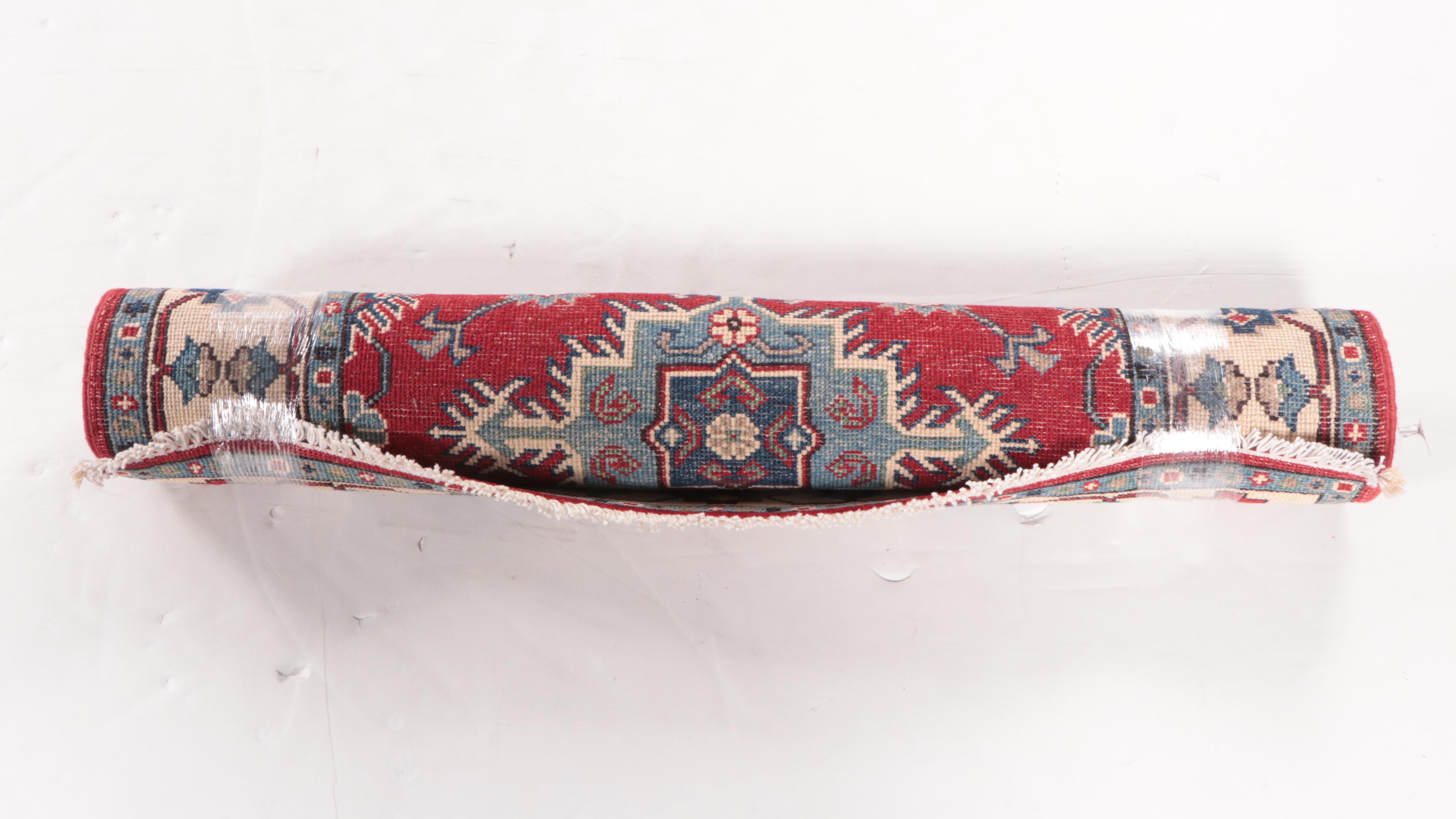 3'3 x 4'11 Hand-Knotted Pakistani Kazak-Style Accent Rug