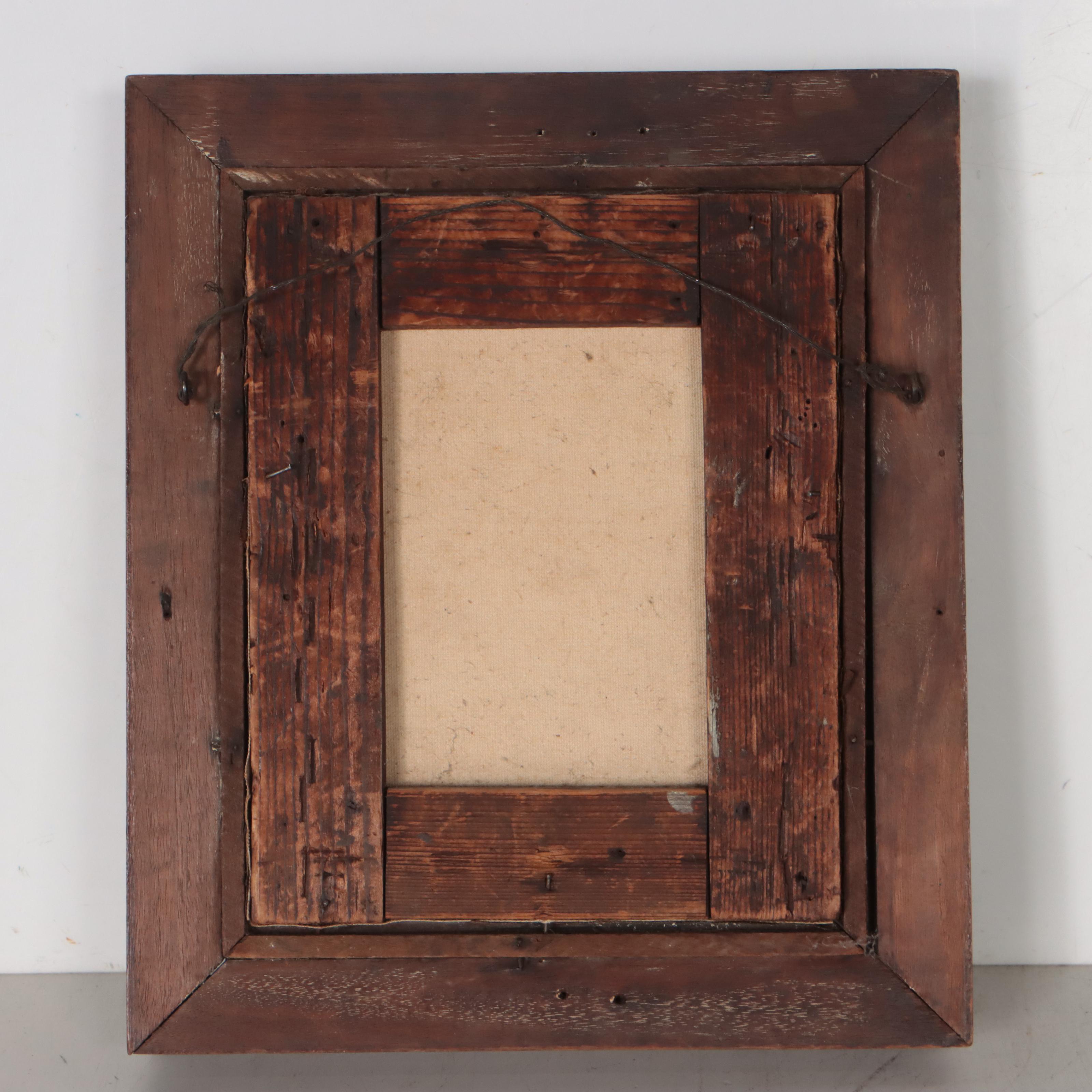 Oil Painting of Woman Dozing in Parlor