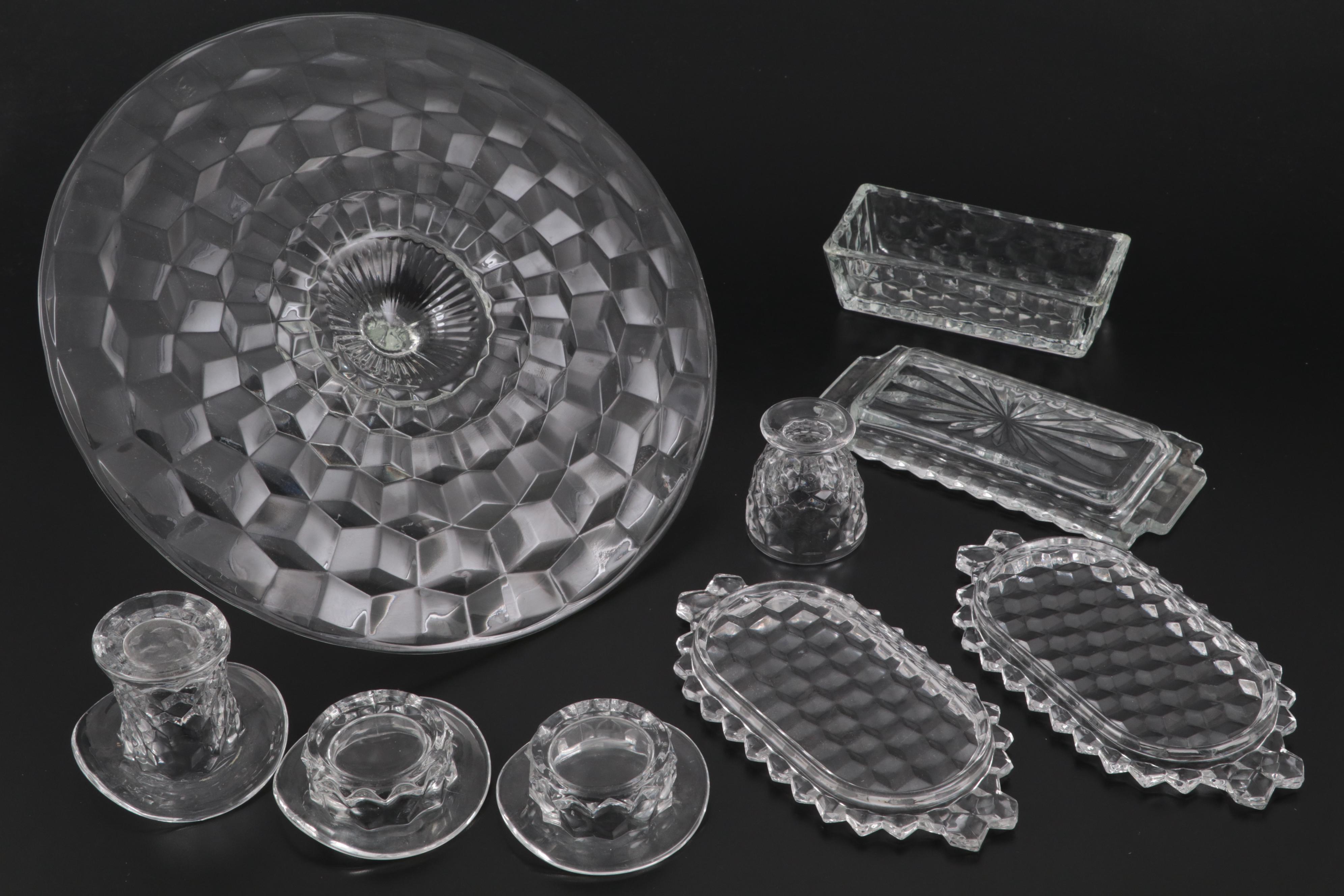 Fostoria "American Clear" Pressed Glass Serveware and Tableware