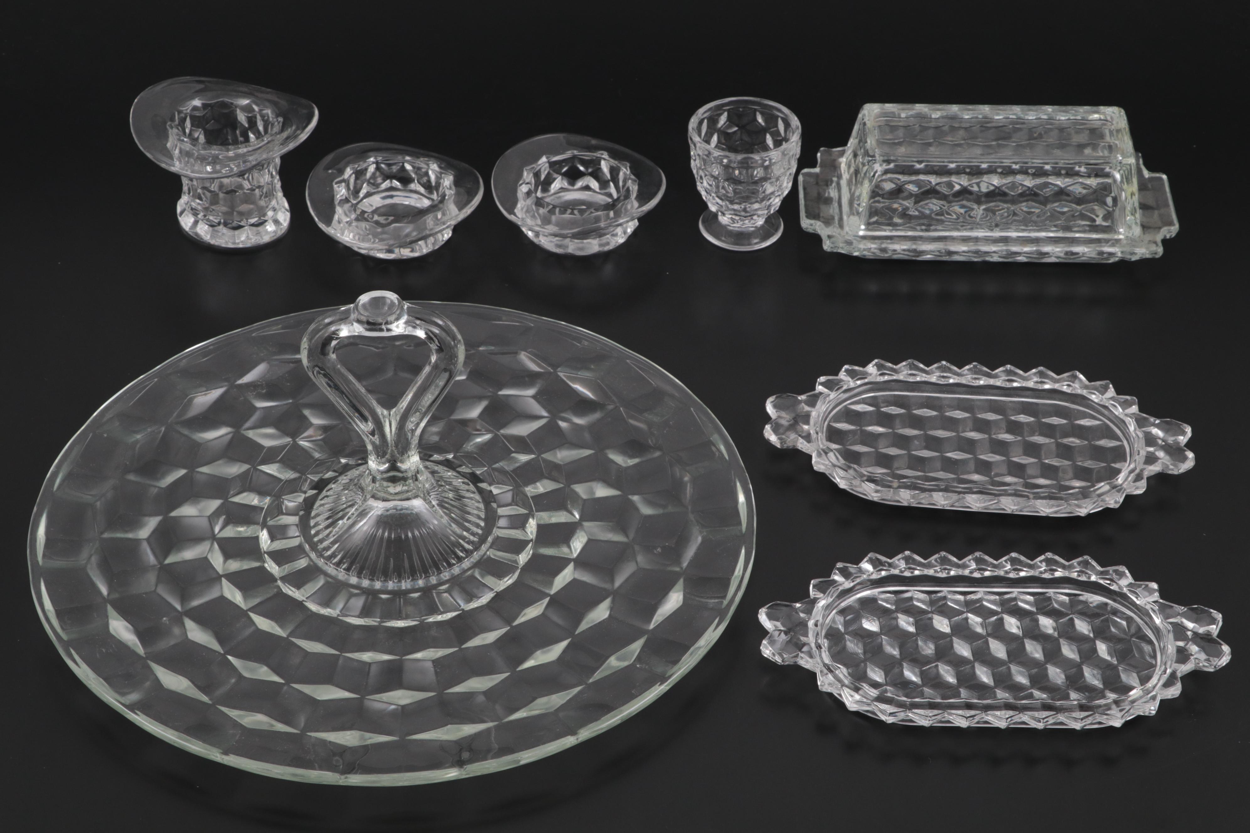 Fostoria "American Clear" Pressed Glass Serveware and Tableware