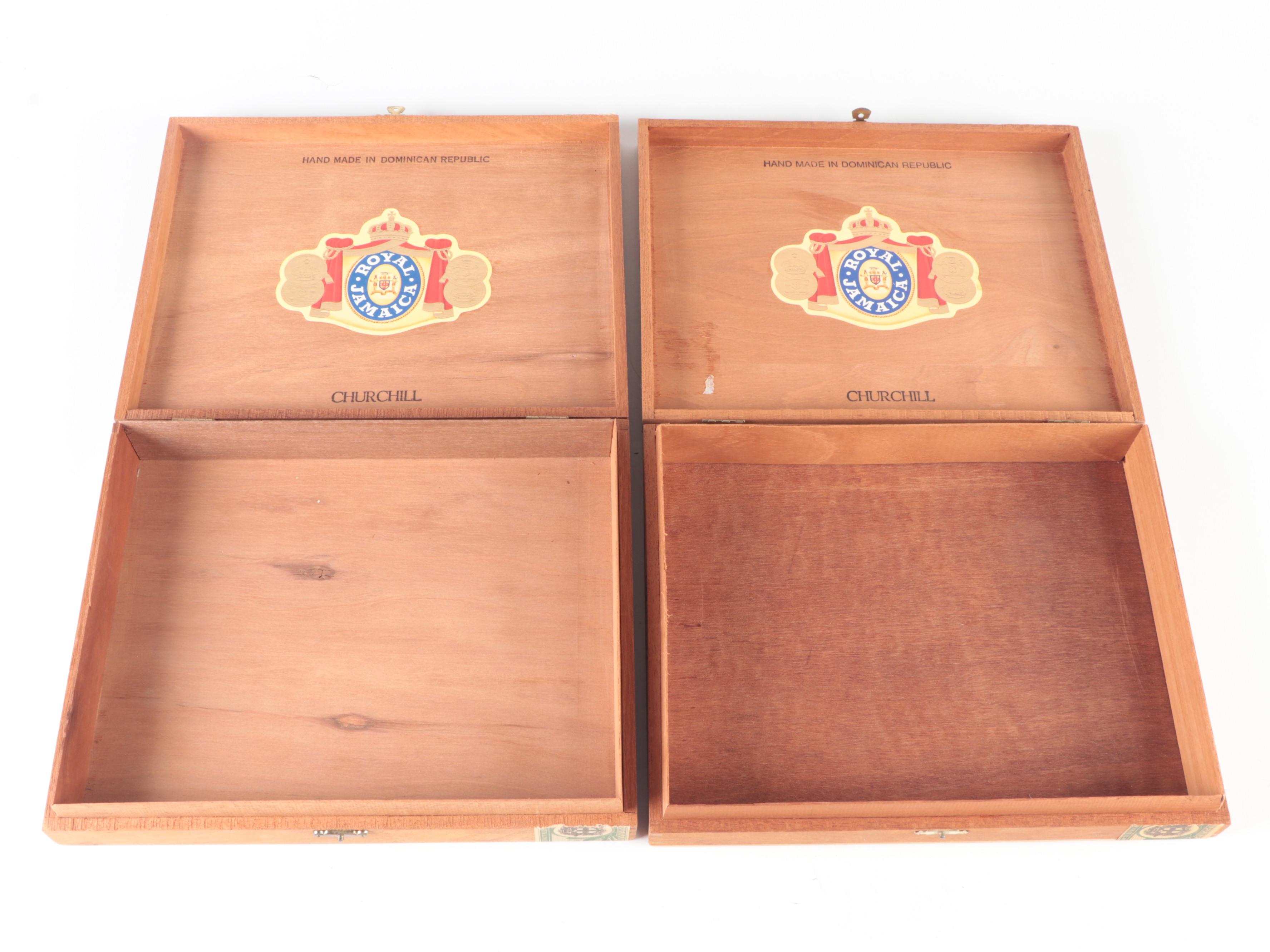 Royal Jamaica, Excalibur and Flor Fina 8-5-8 Cigar Boxes