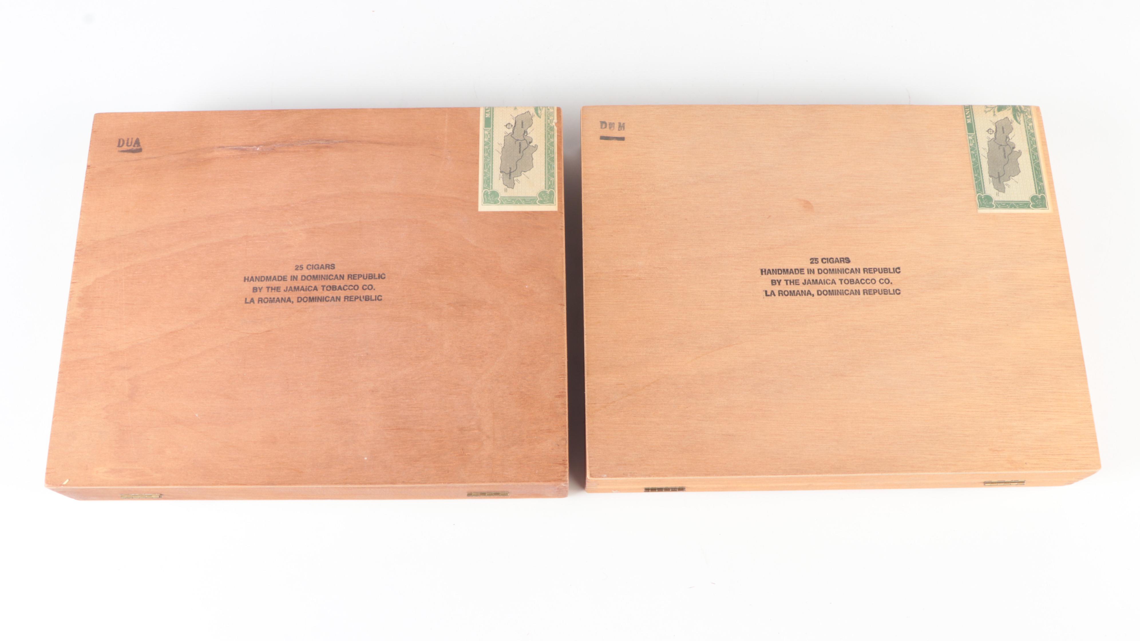 Royal Jamaica, Excalibur and Flor Fina 8-5-8 Cigar Boxes