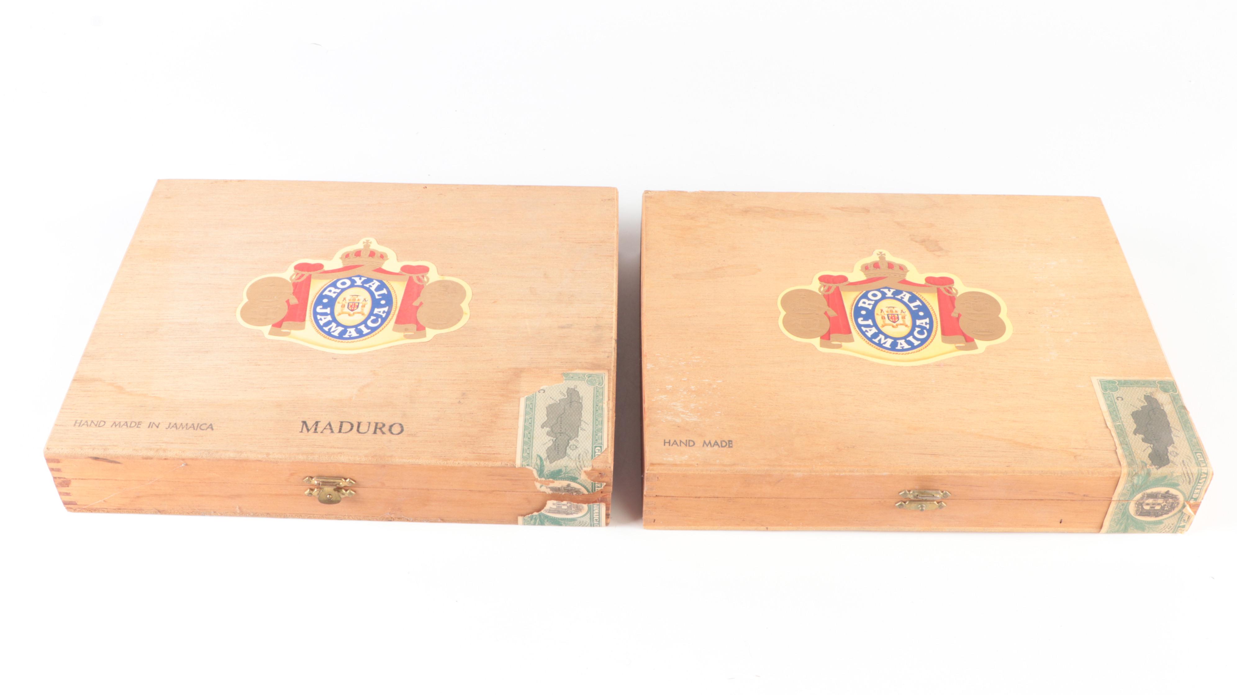 Royal Jamaica, Excalibur and Flor Fina 8-5-8 Cigar Boxes