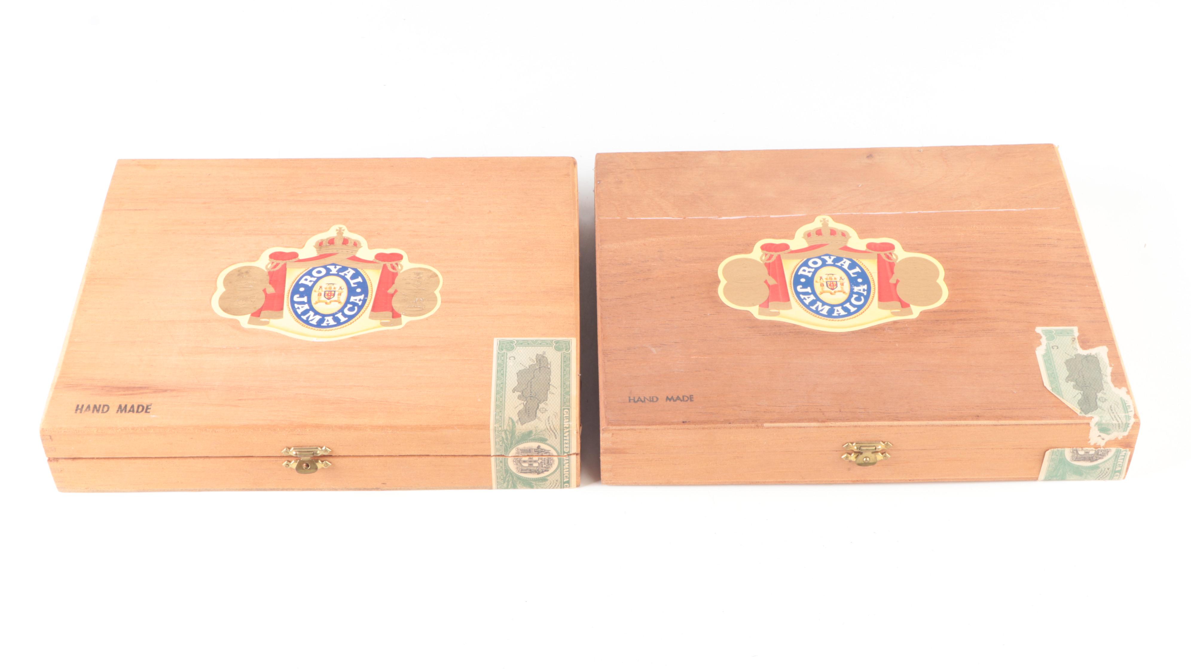 Royal Jamaica, Excalibur and Flor Fina 8-5-8 Cigar Boxes