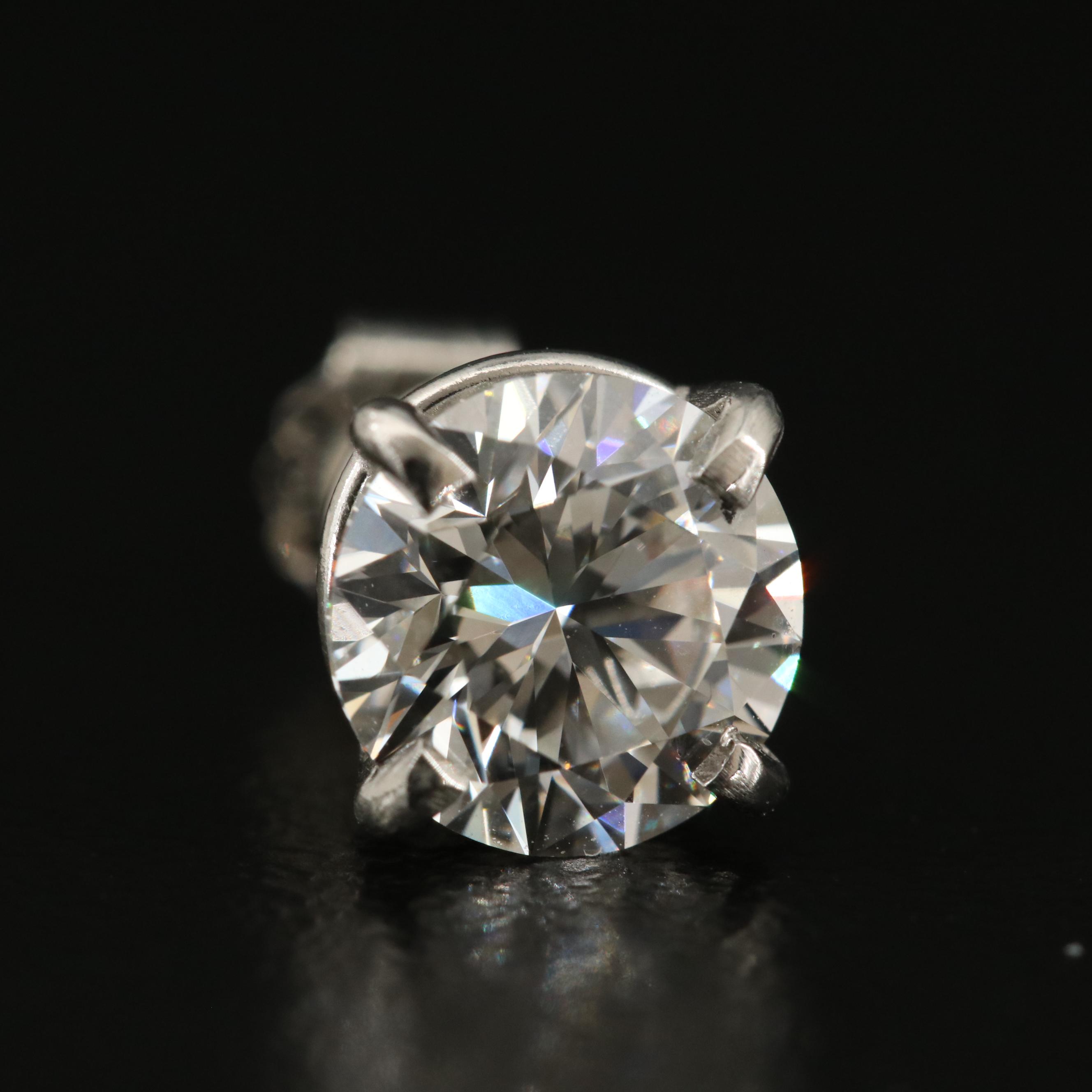 Platinum 2.36 CTW Lab Grown Diamond Stud Earrings with IGI Reports