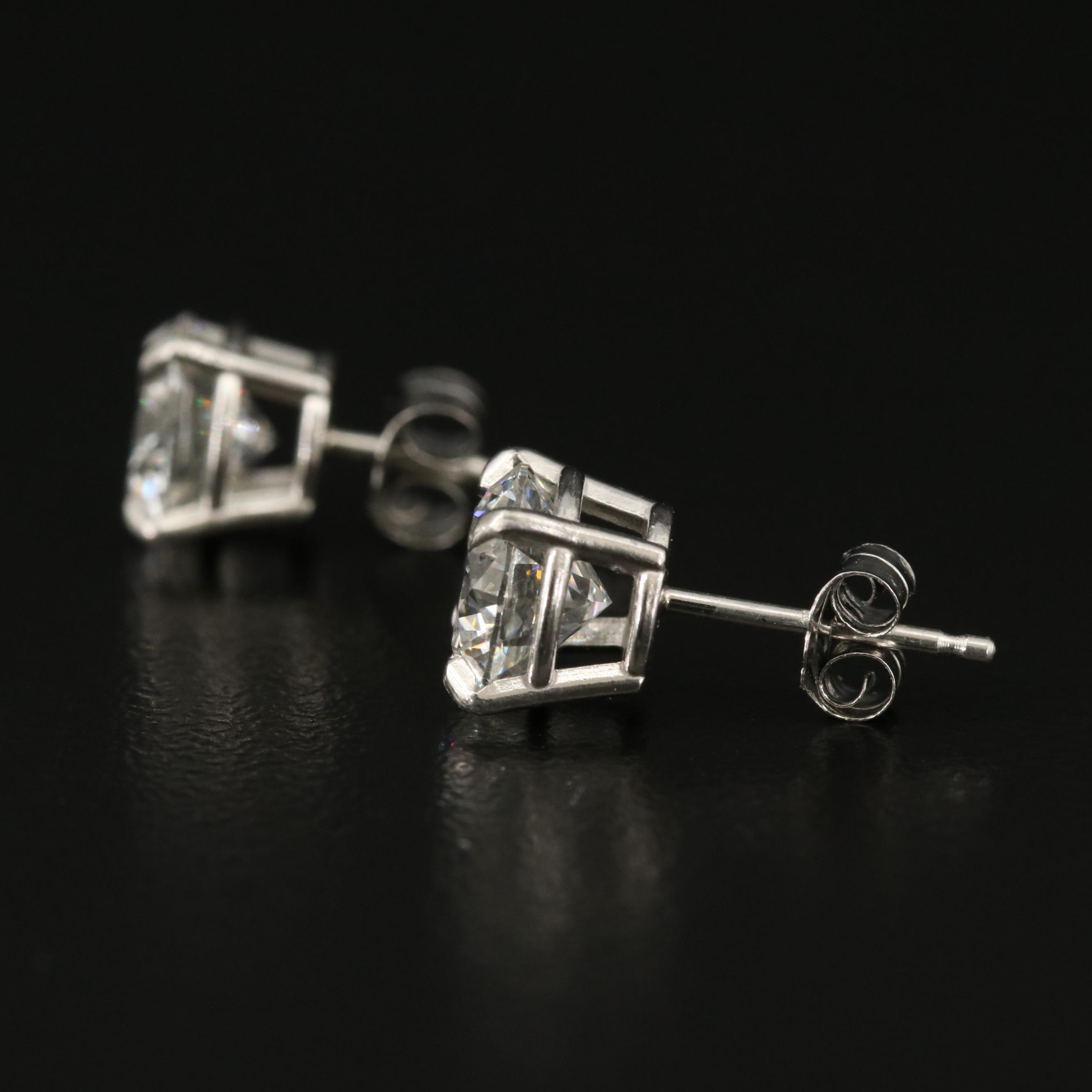 Platinum 2.36 CTW Lab Grown Diamond Stud Earrings with IGI Reports