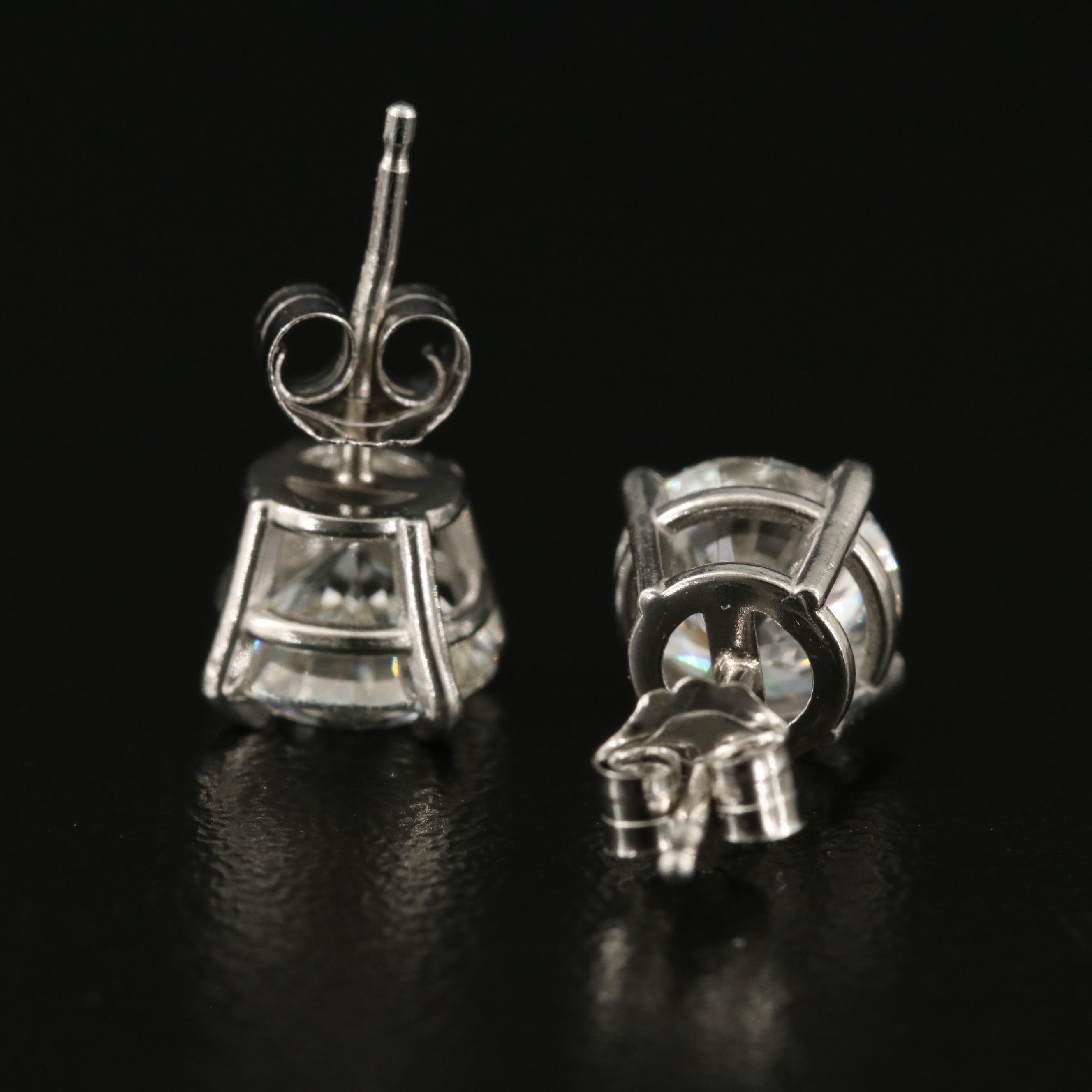 Platinum 2.36 CTW Lab Grown Diamond Stud Earrings with IGI Reports