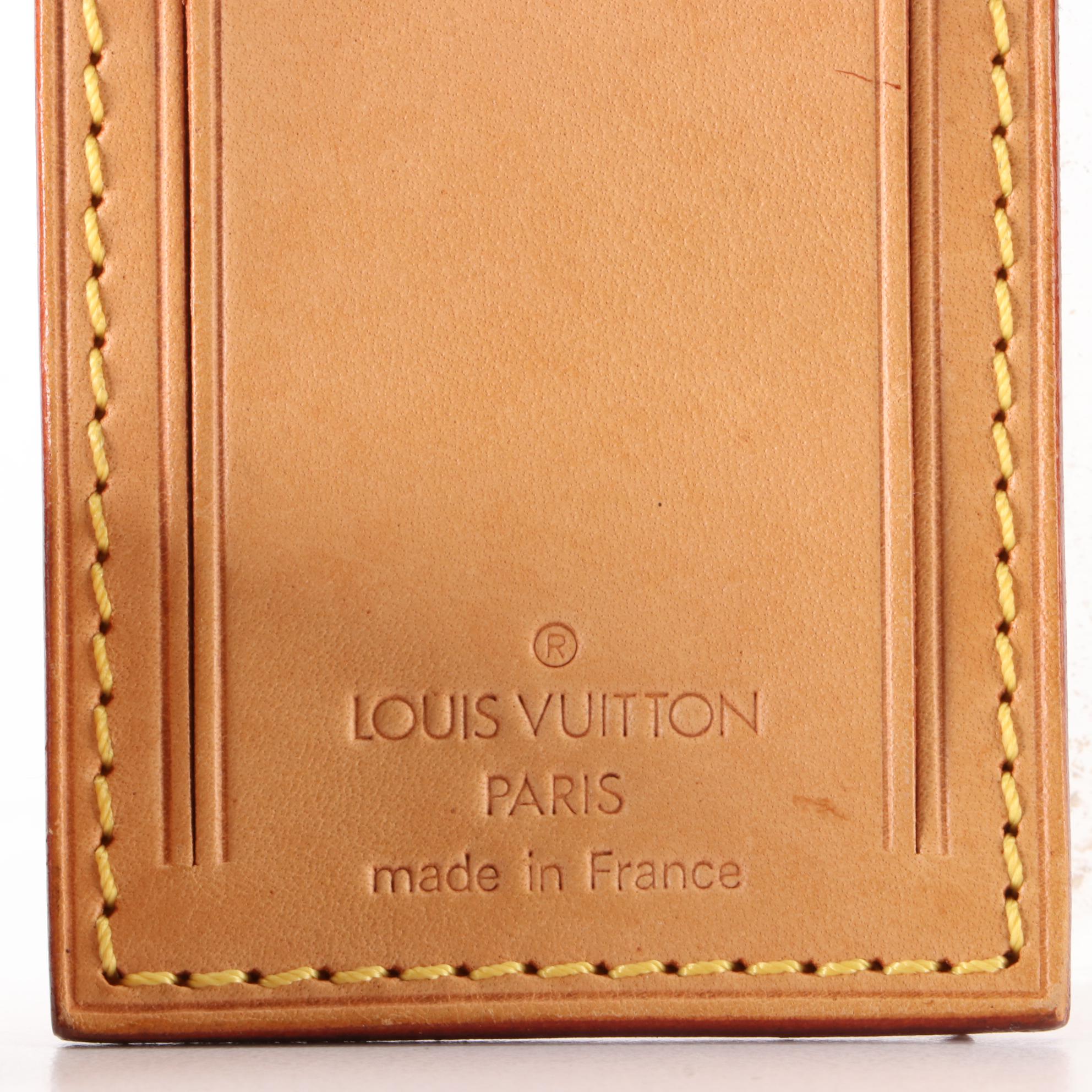Louis Vuitton Luggage Tag and Poignet in Vachetta Leather