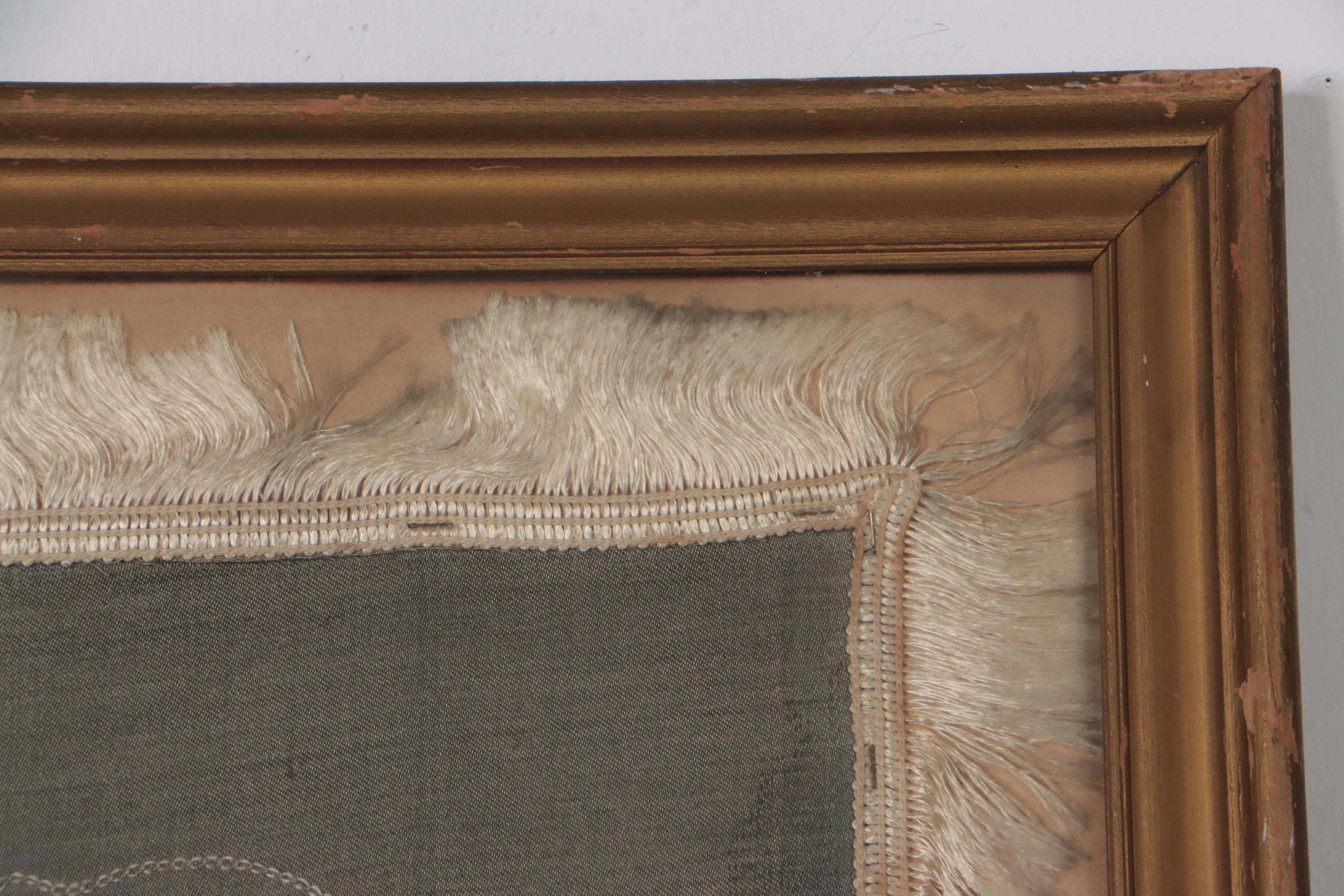 Embroidered Panel Certificate of Pilgrimage of Holy Sepulchre, 1945