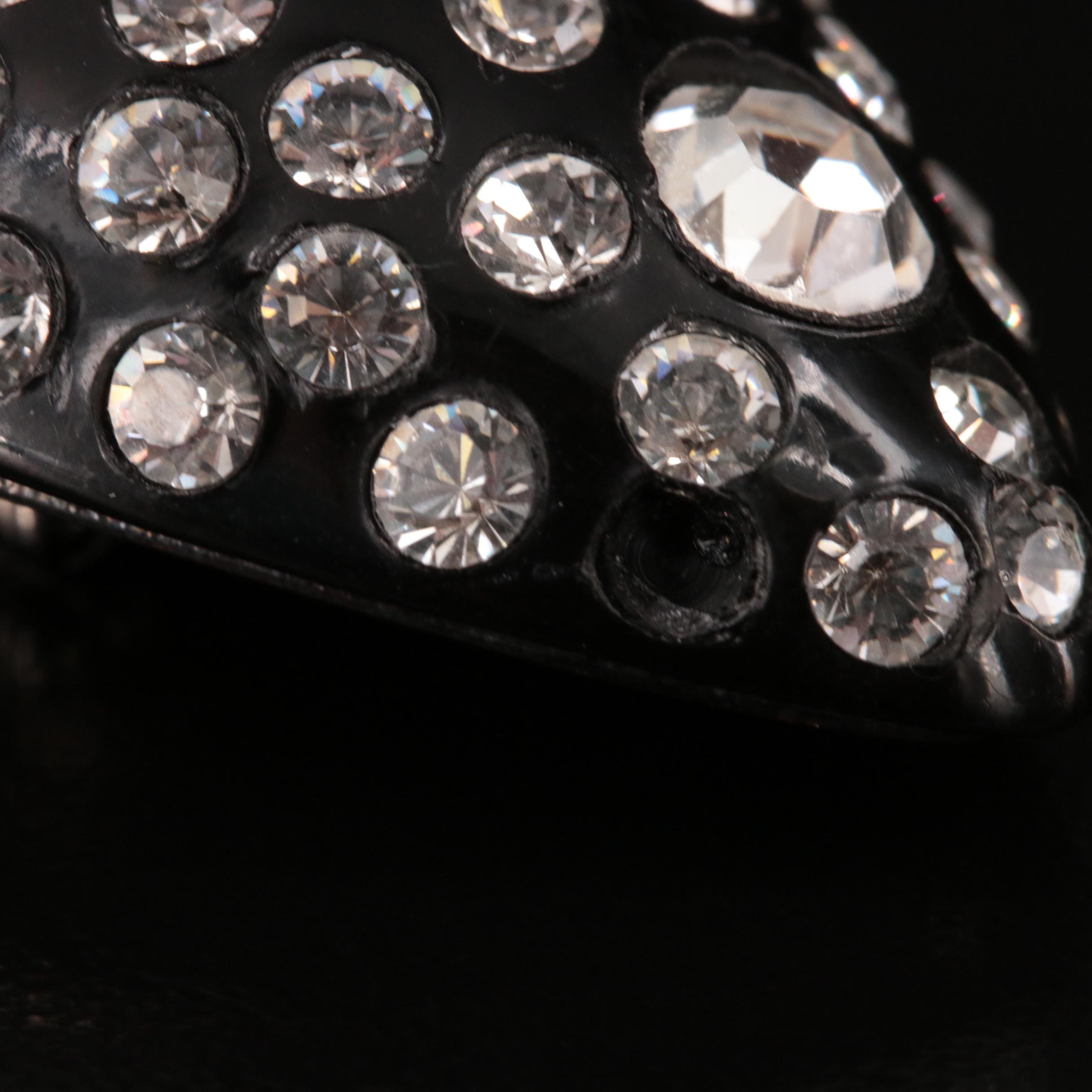 Rhinestone and Resin Navette Pin