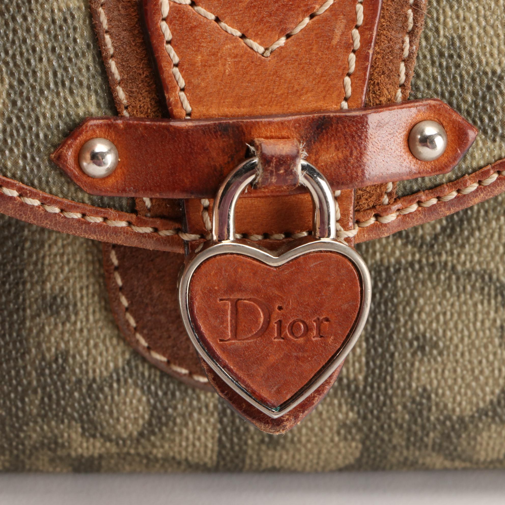 Christian Dior Compact Wallet in Monogram Coated Canvas and Leather