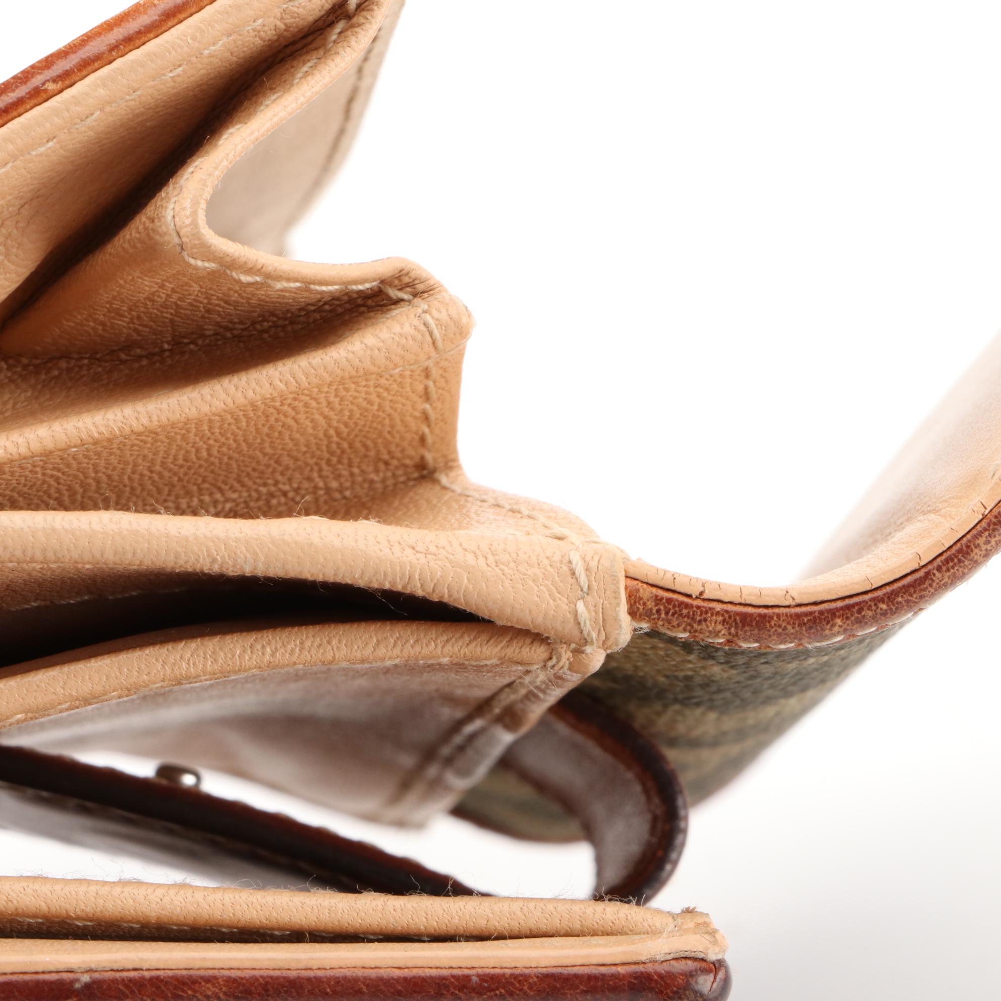 Christian Dior Compact Wallet in Monogram Coated Canvas and Leather