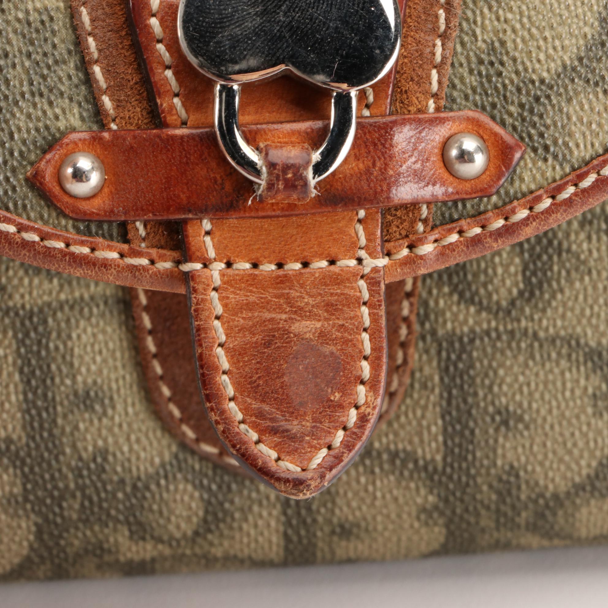 Christian Dior Compact Wallet in Monogram Coated Canvas and Leather