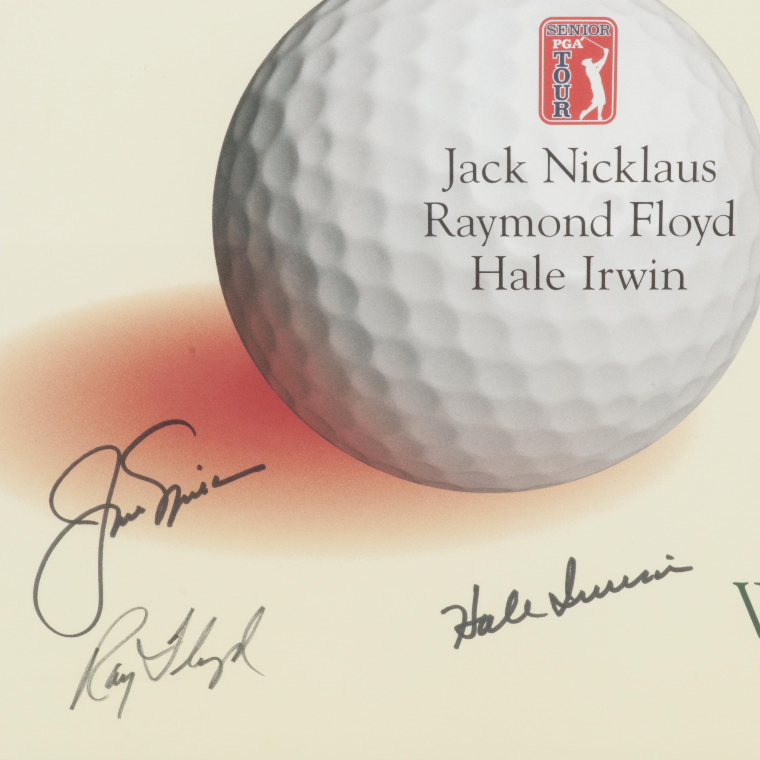 Jack Nicklaus Signed 1995 Wendy's Three-Tour Challenge Poster
