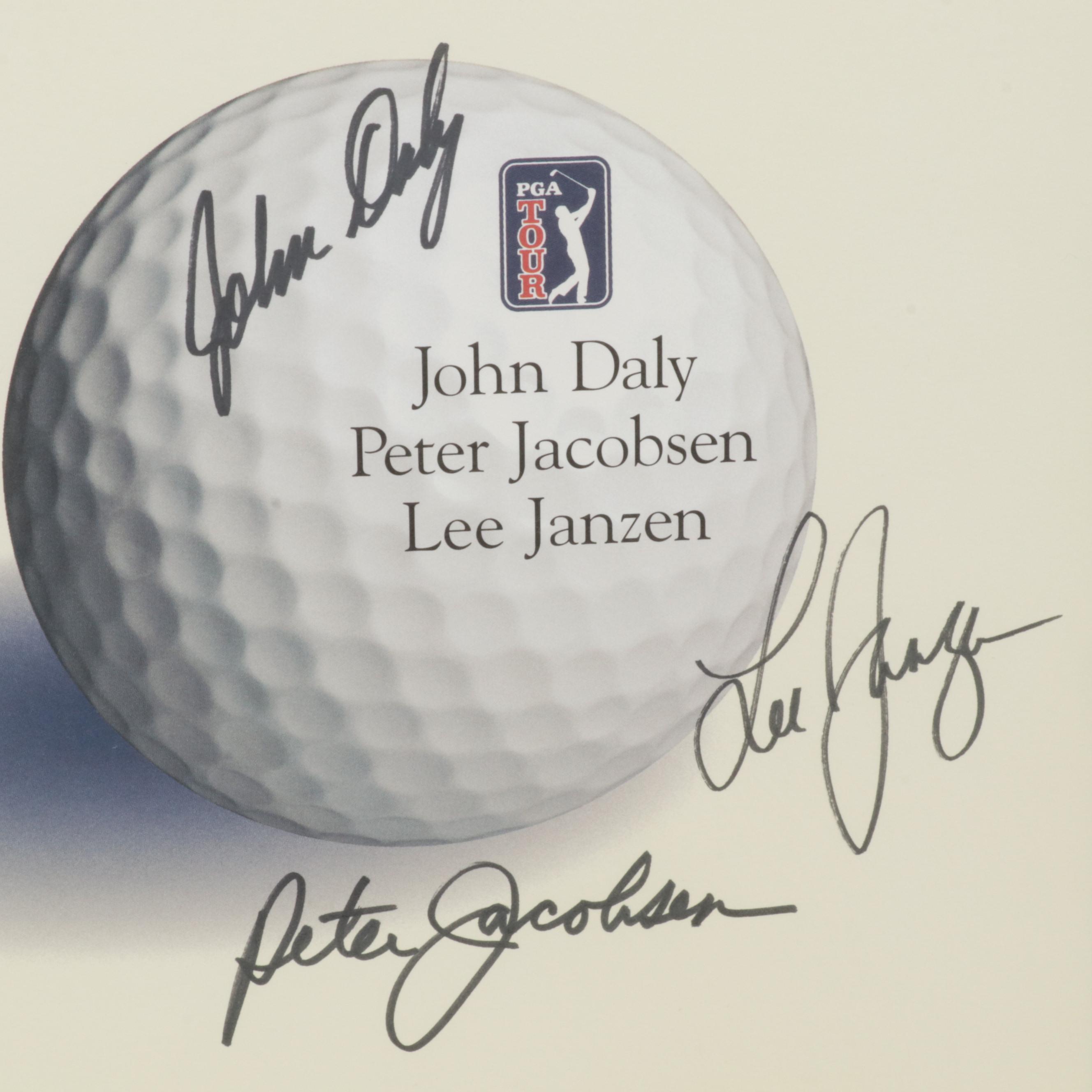 Jack Nicklaus Signed 1995 Wendy's Three-Tour Challenge Poster