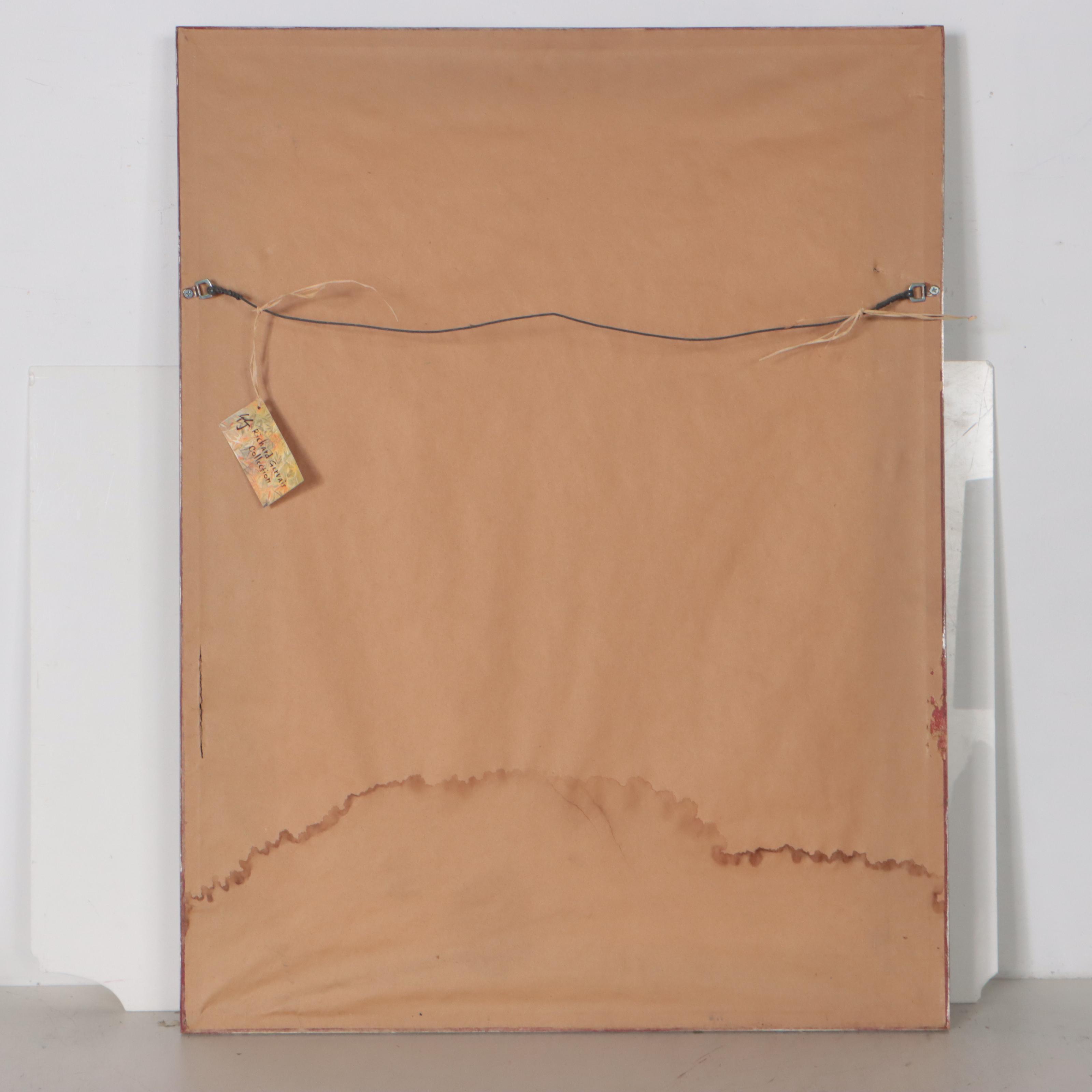 Jesse Allen Landscape Aquatint of Volcano and Bird, 1972