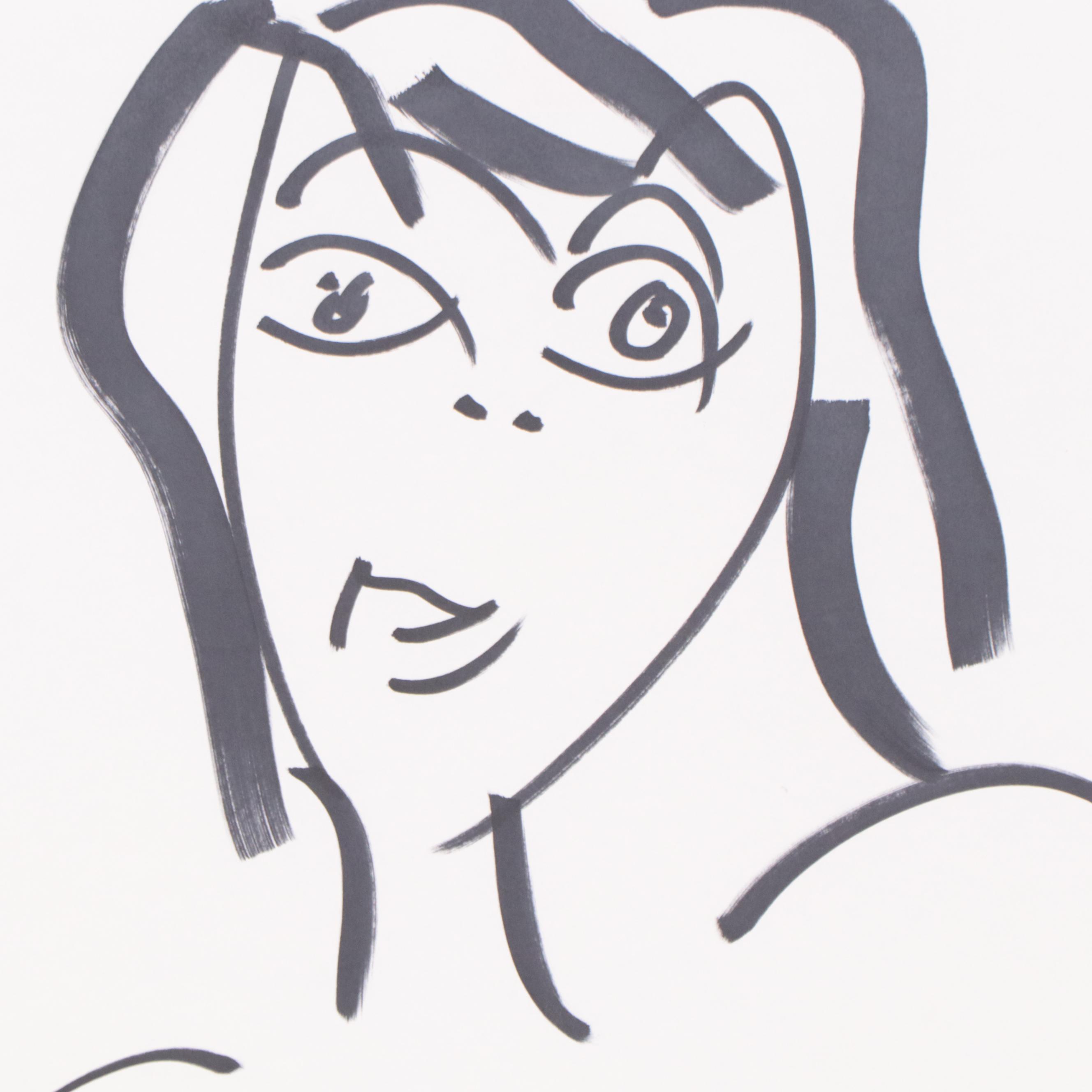 Peter Keil Ink Drawing of Nude