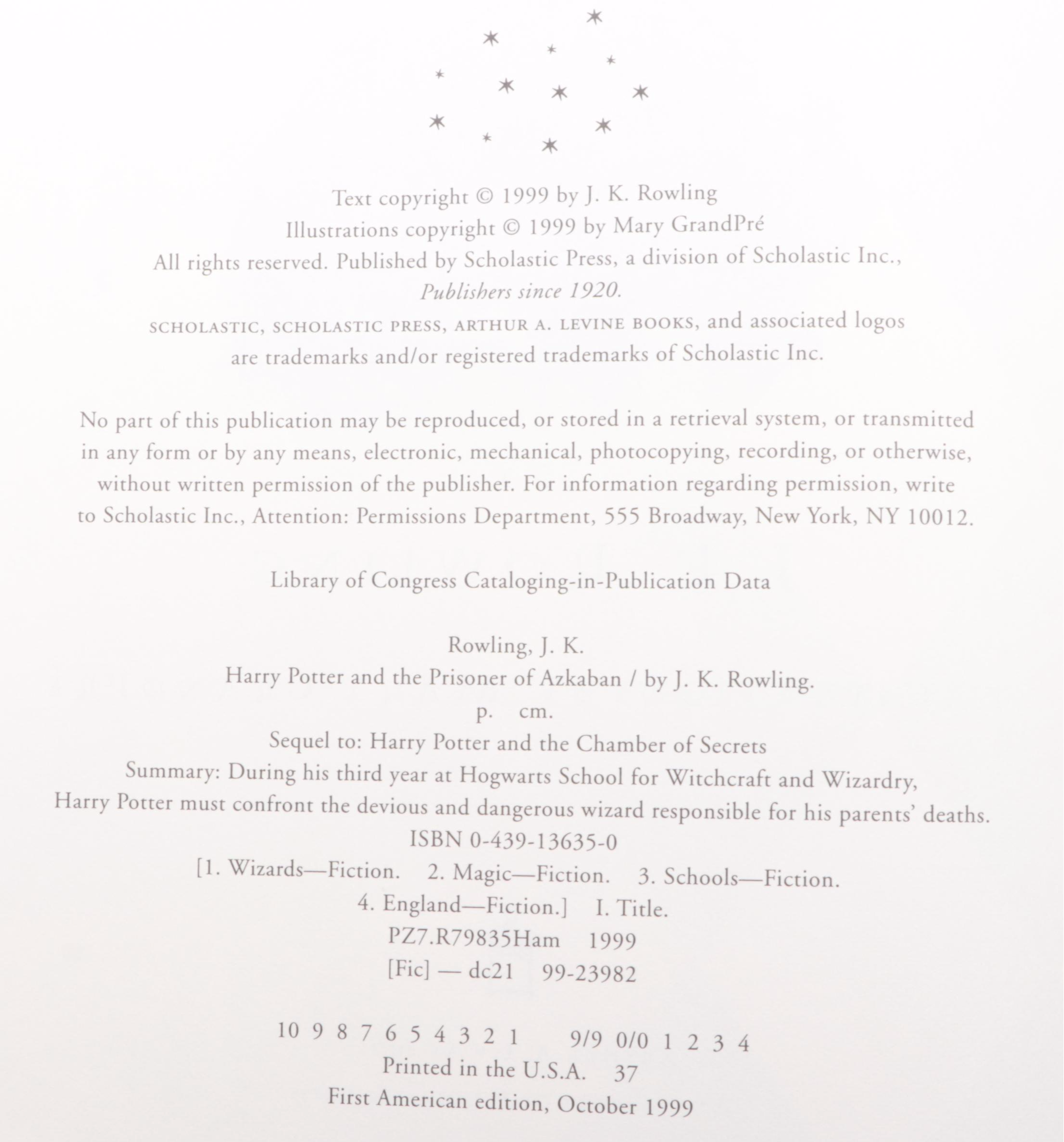 First American Edition "Harry Potter" Complete Series by J. K. Rowling