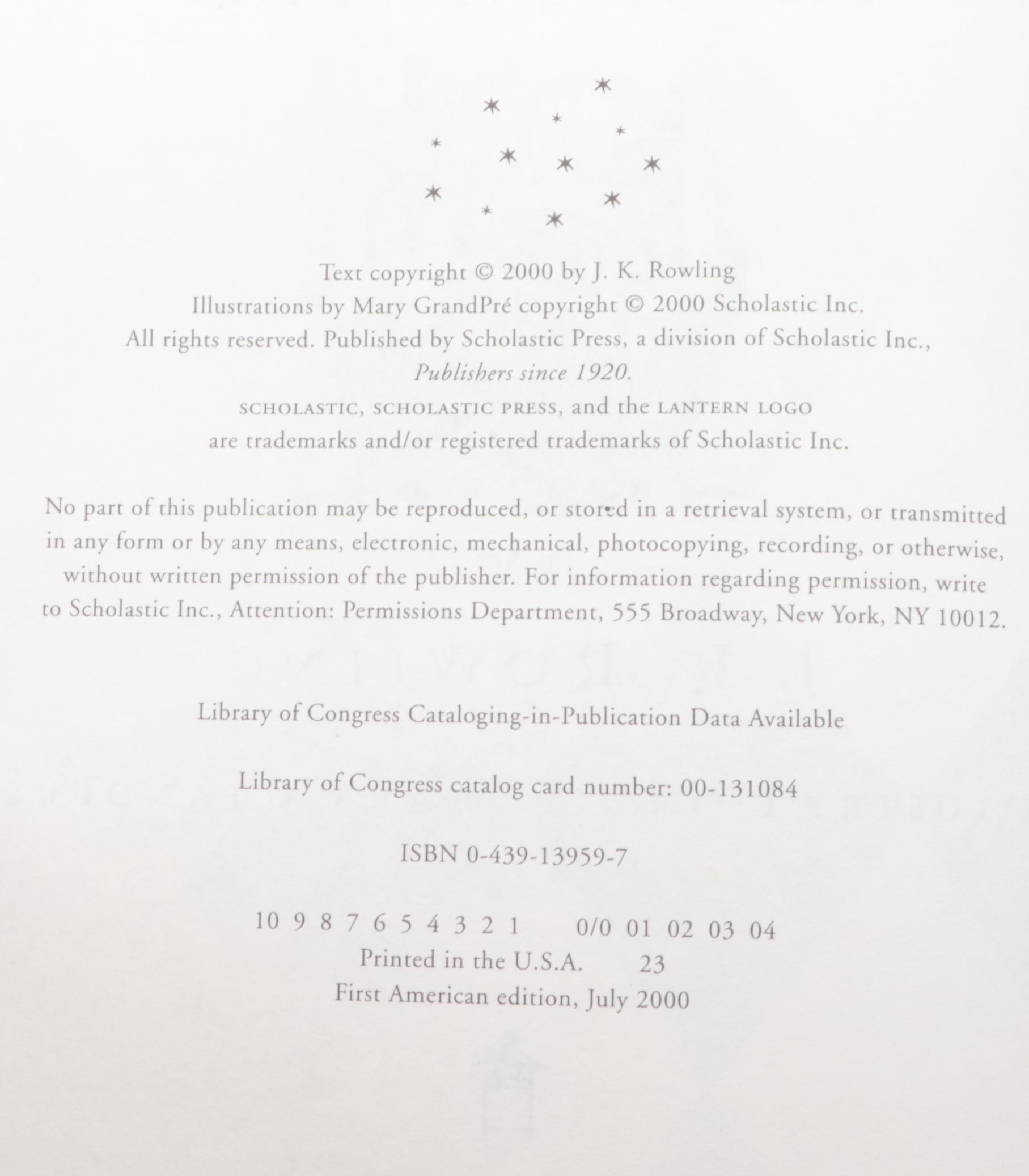 First American Edition "Harry Potter" Complete Series by J. K. Rowling