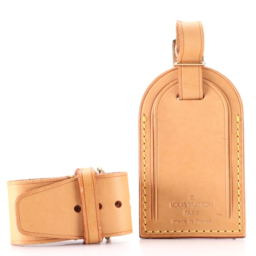 Louis Vuitton Luggage Tag and Poignet in Vachetta Leather