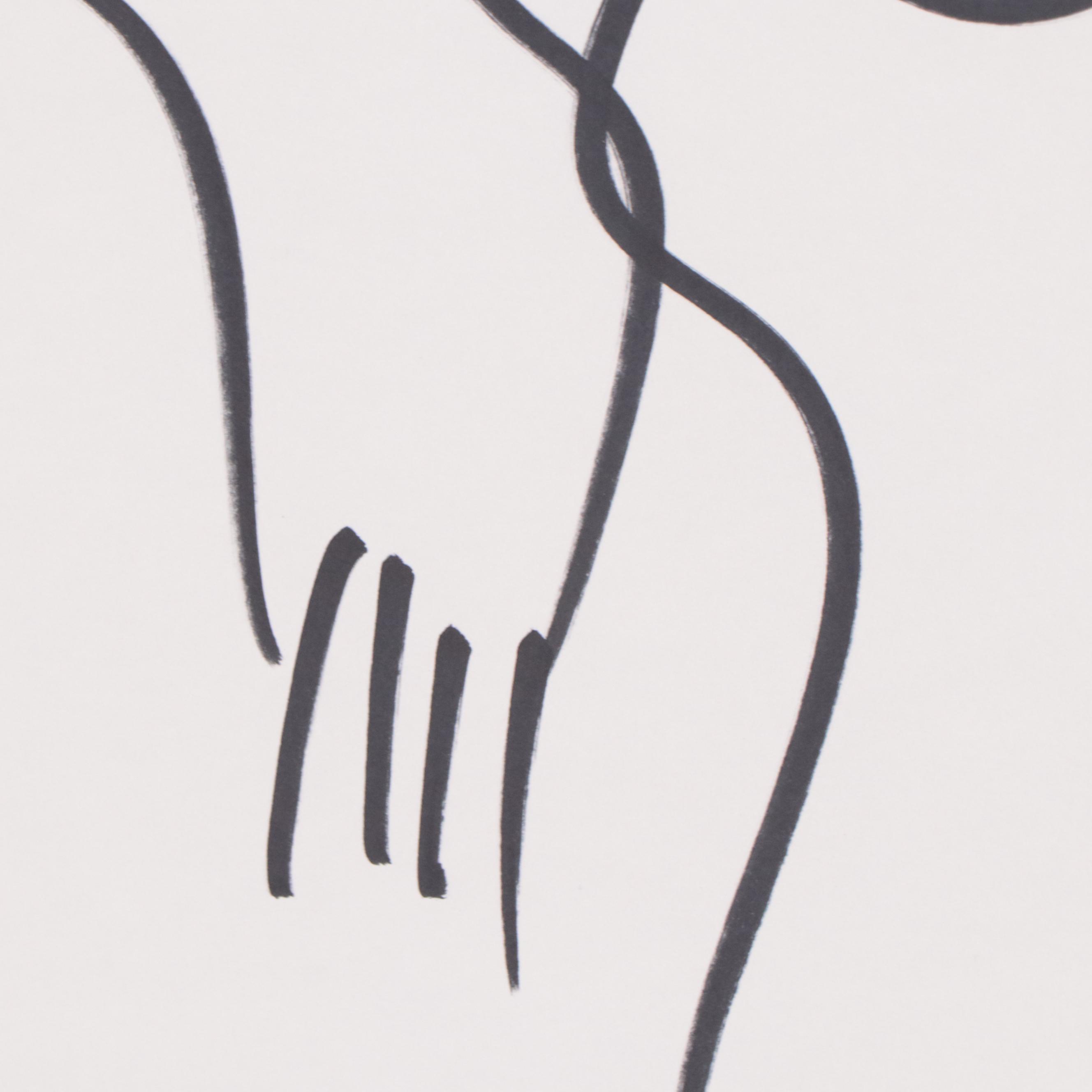 Peter Keil Ink Drawing of Nude