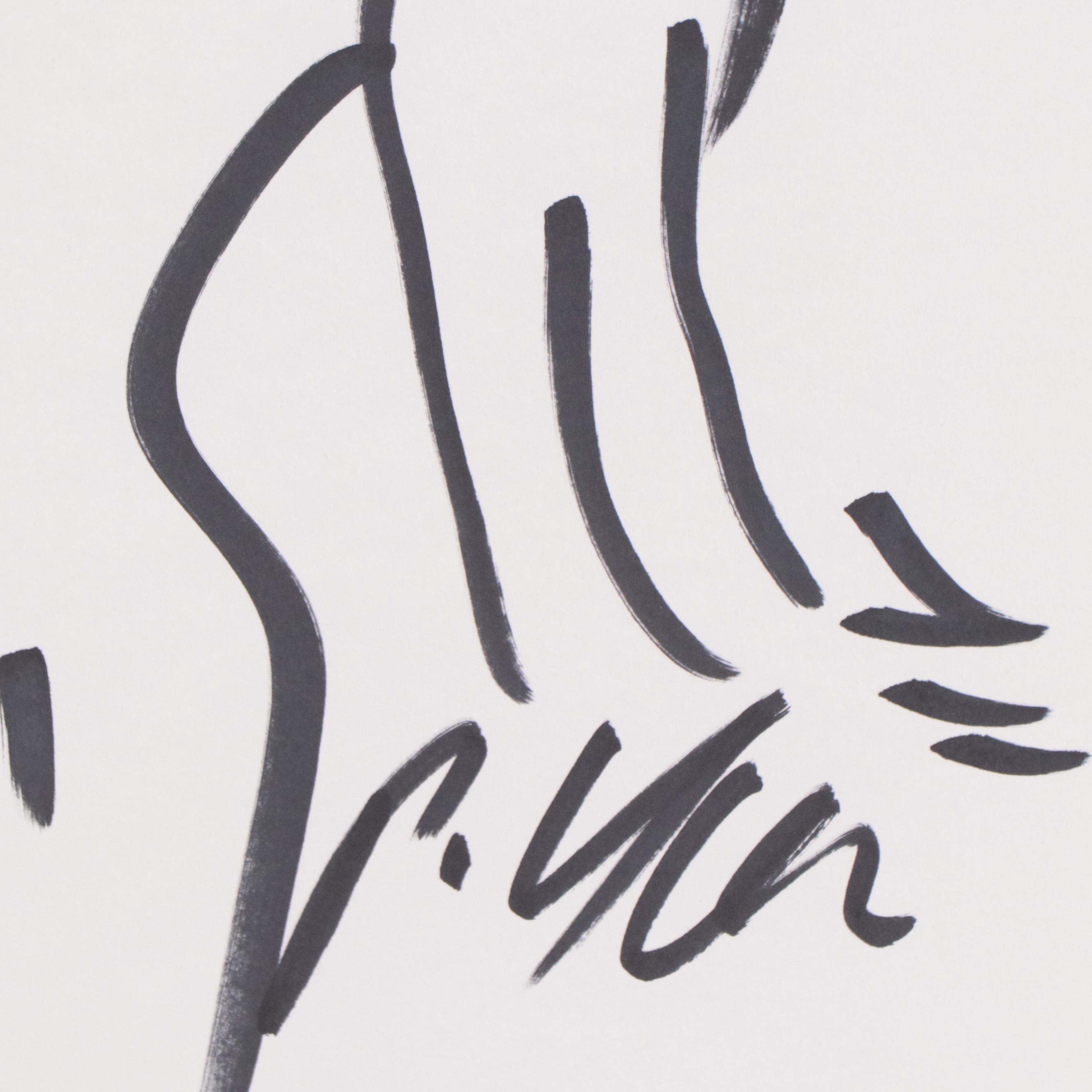 Peter Keil Ink Drawing of Nude