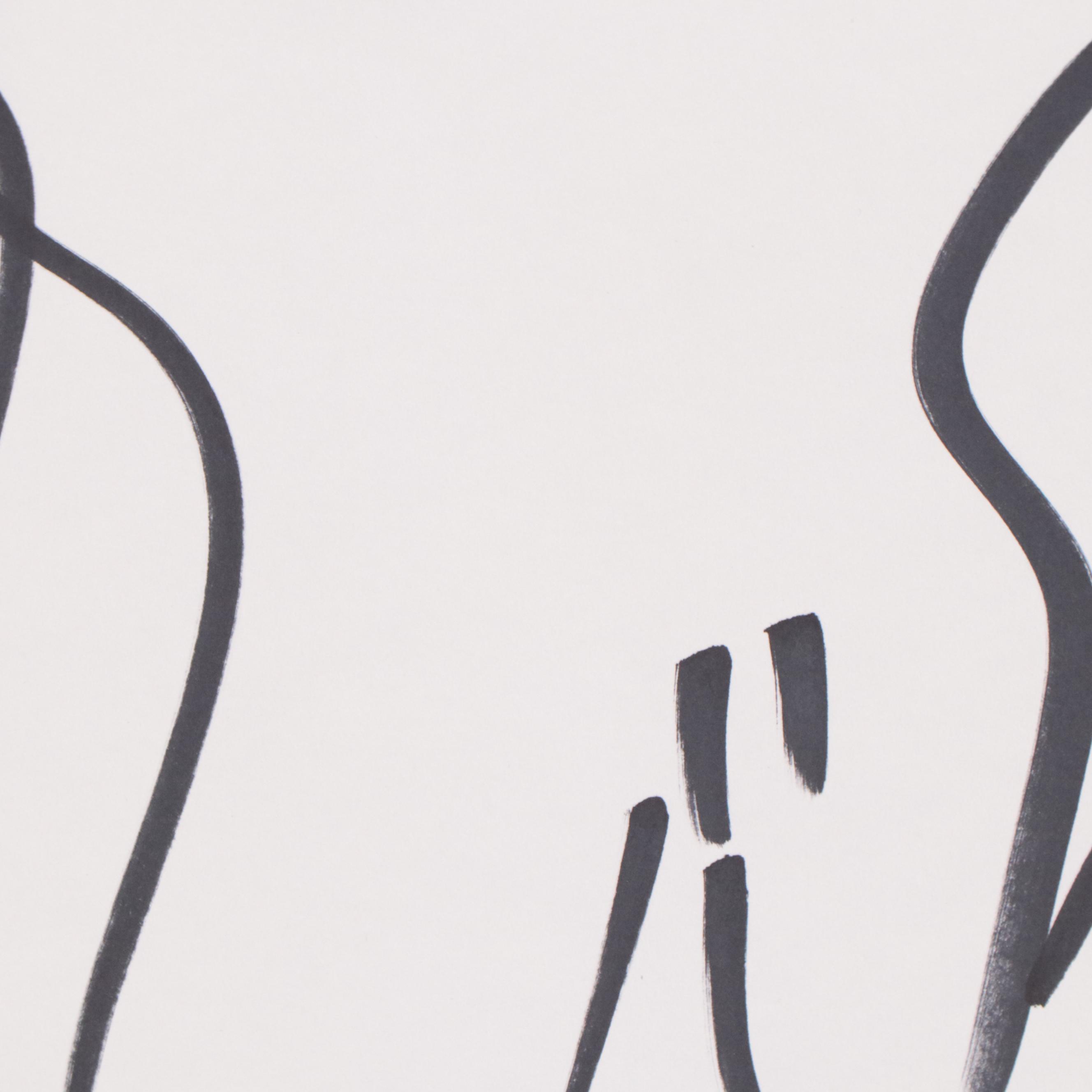 Peter Keil Ink Drawing of Nude