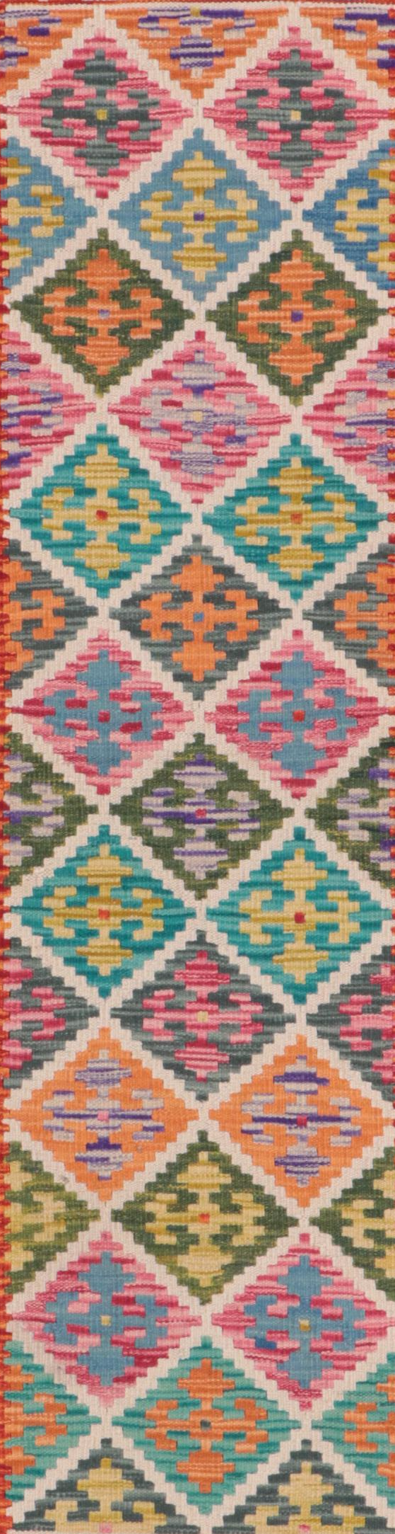 2' x 6'7 Handwoven Pakistani Kilim Carpet Runner