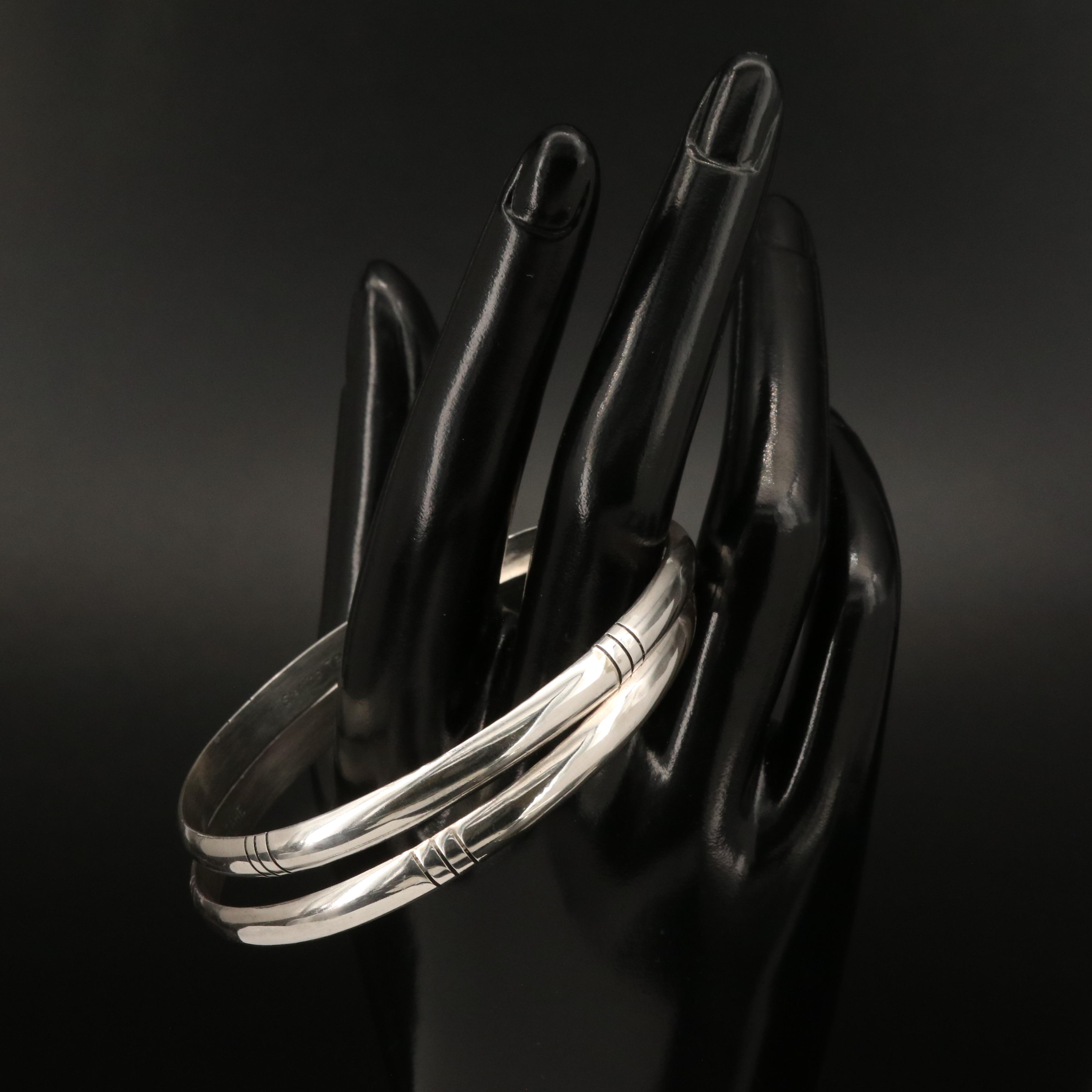 TAHE Family Navajo Diné Sterling Bangles