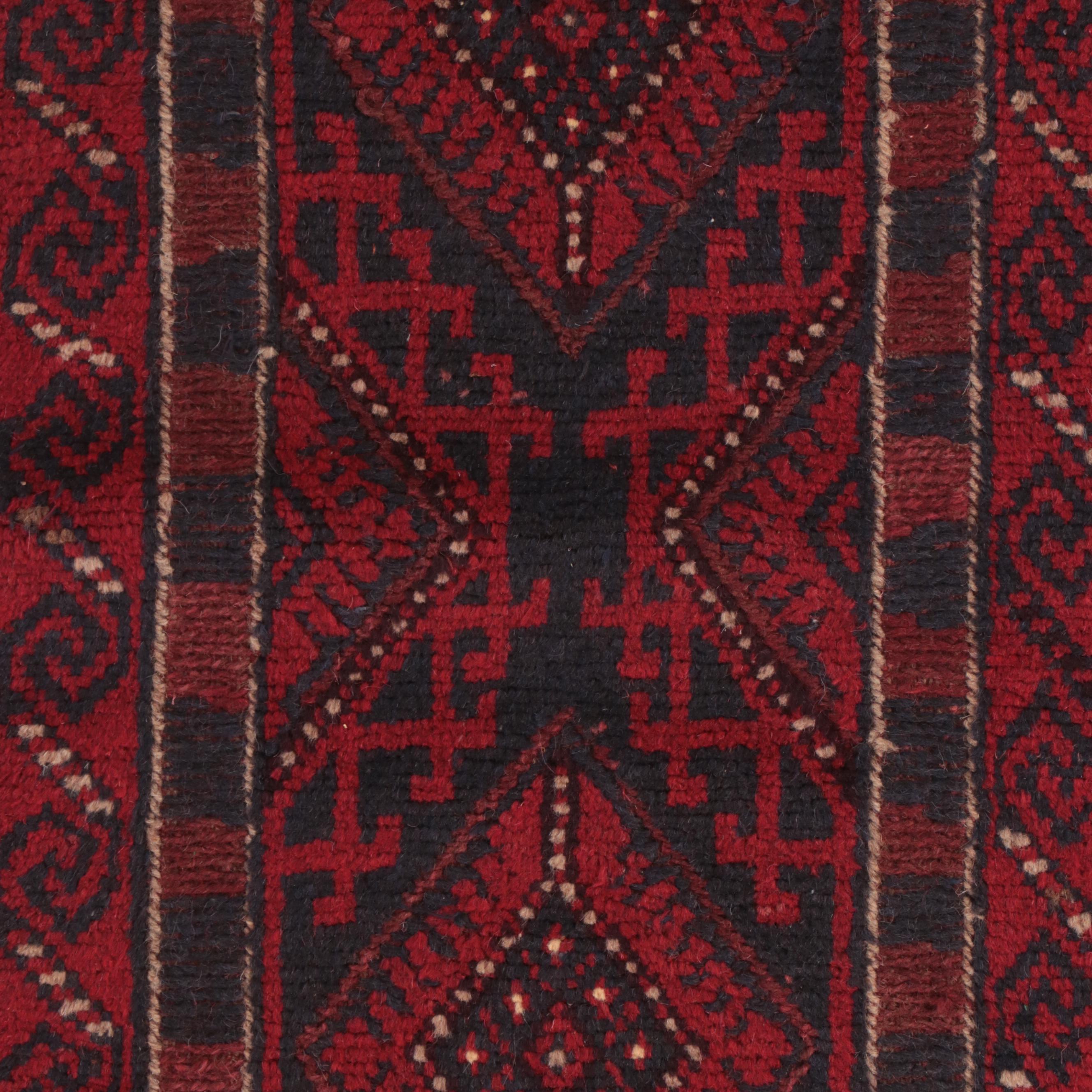 2' x 8'3 Hand-Knotted Afghan Turkmen Carpet Runner