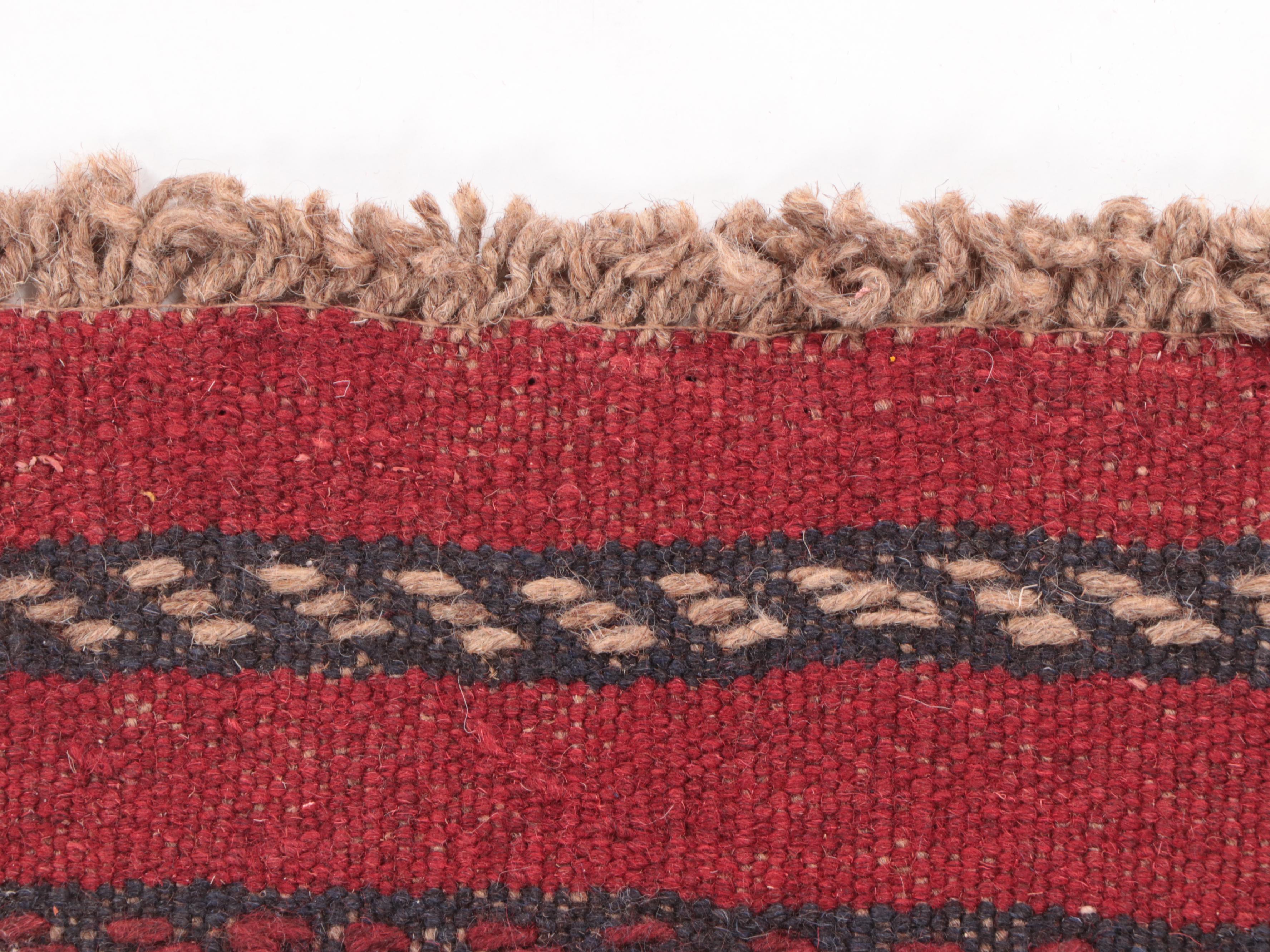 2' x 8'3 Hand-Knotted Afghan Turkmen Carpet Runner