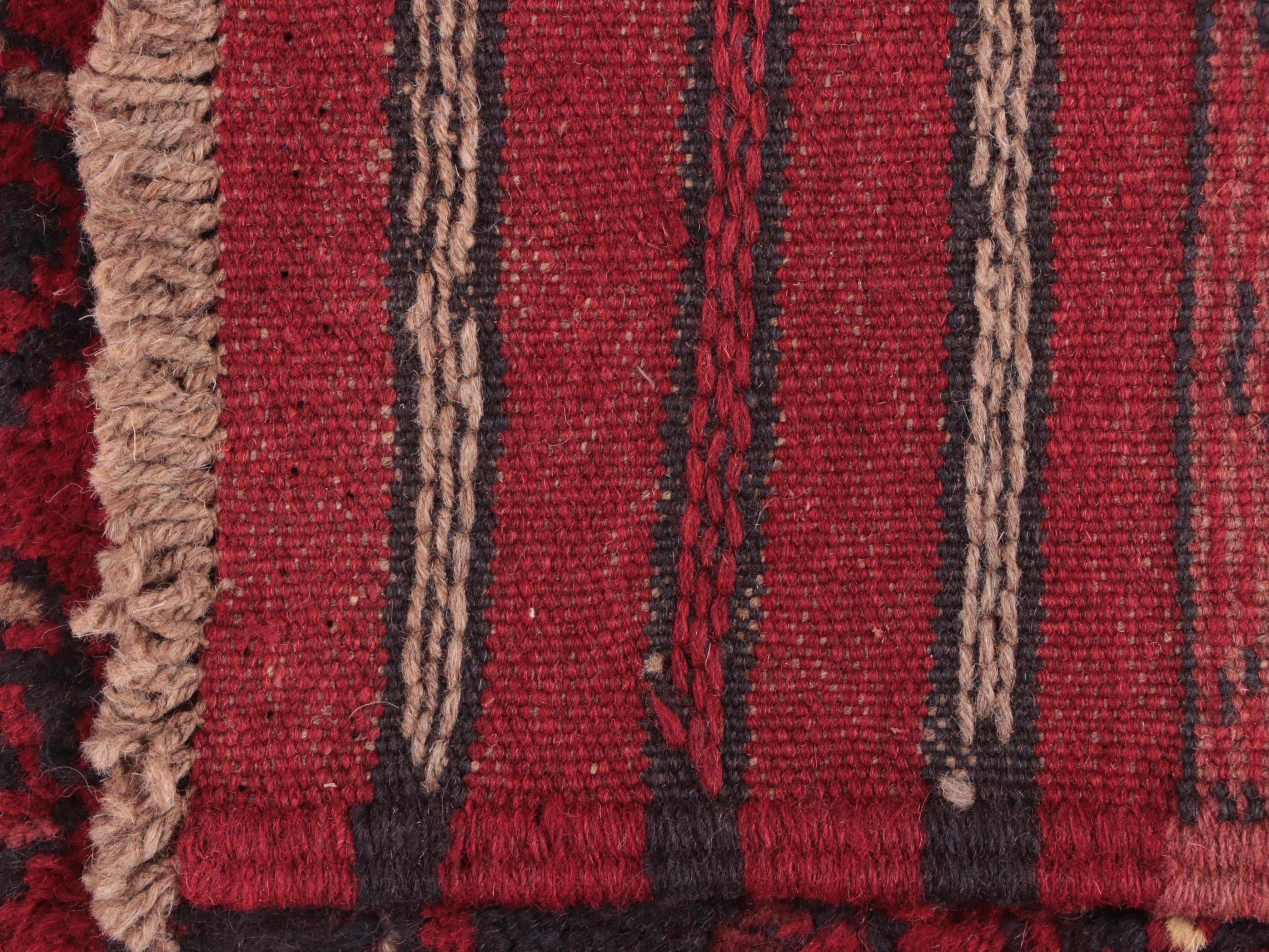 2' x 8'3 Hand-Knotted Afghan Turkmen Carpet Runner