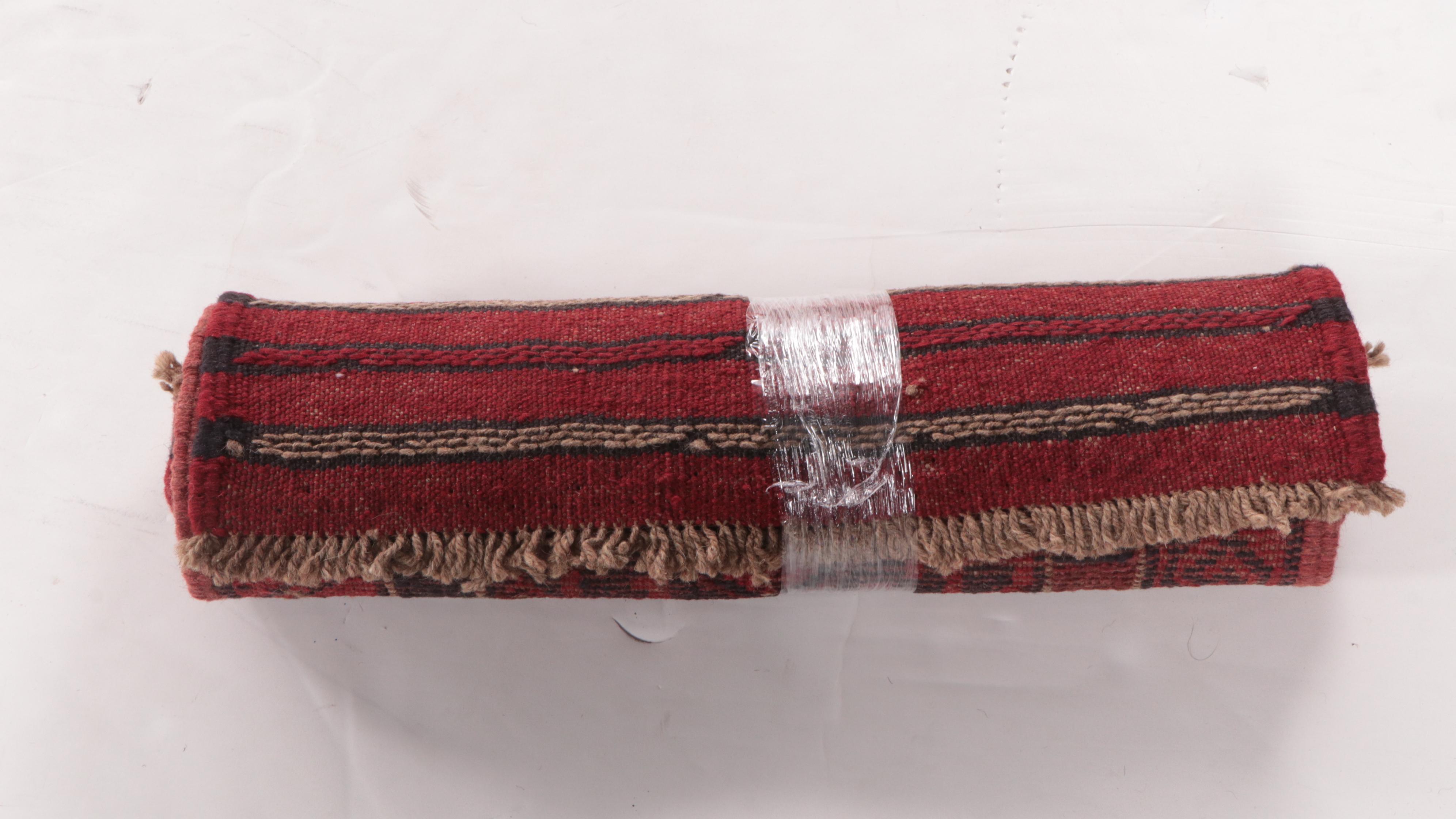 2' x 8'3 Hand-Knotted Afghan Turkmen Carpet Runner