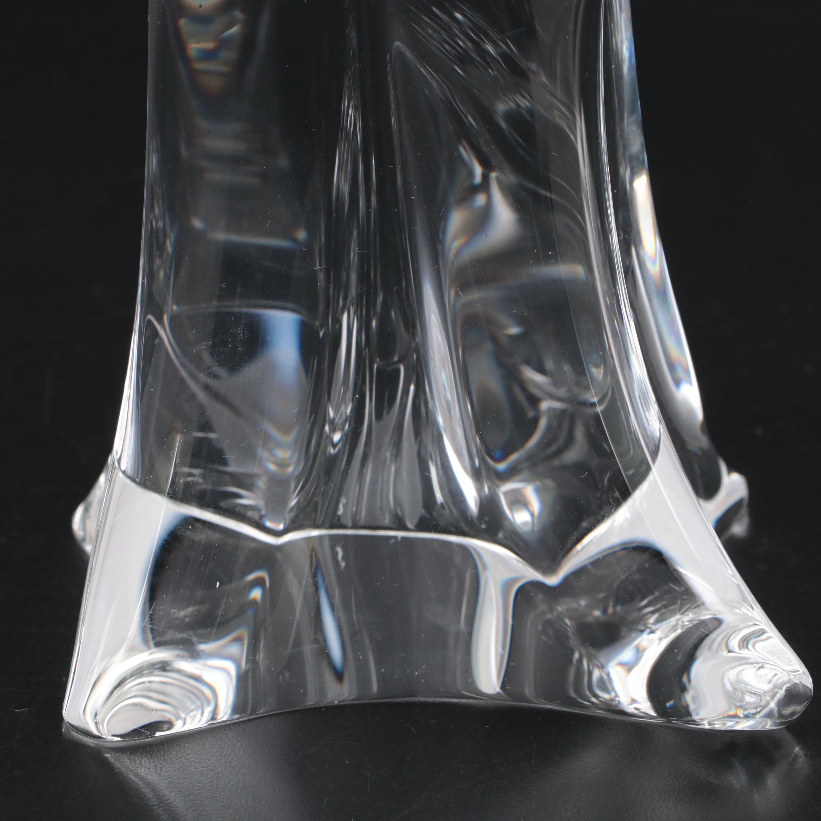 Steuben Art Glass "Mother Giraffe" Statuette Designed by Lloyd Atkins