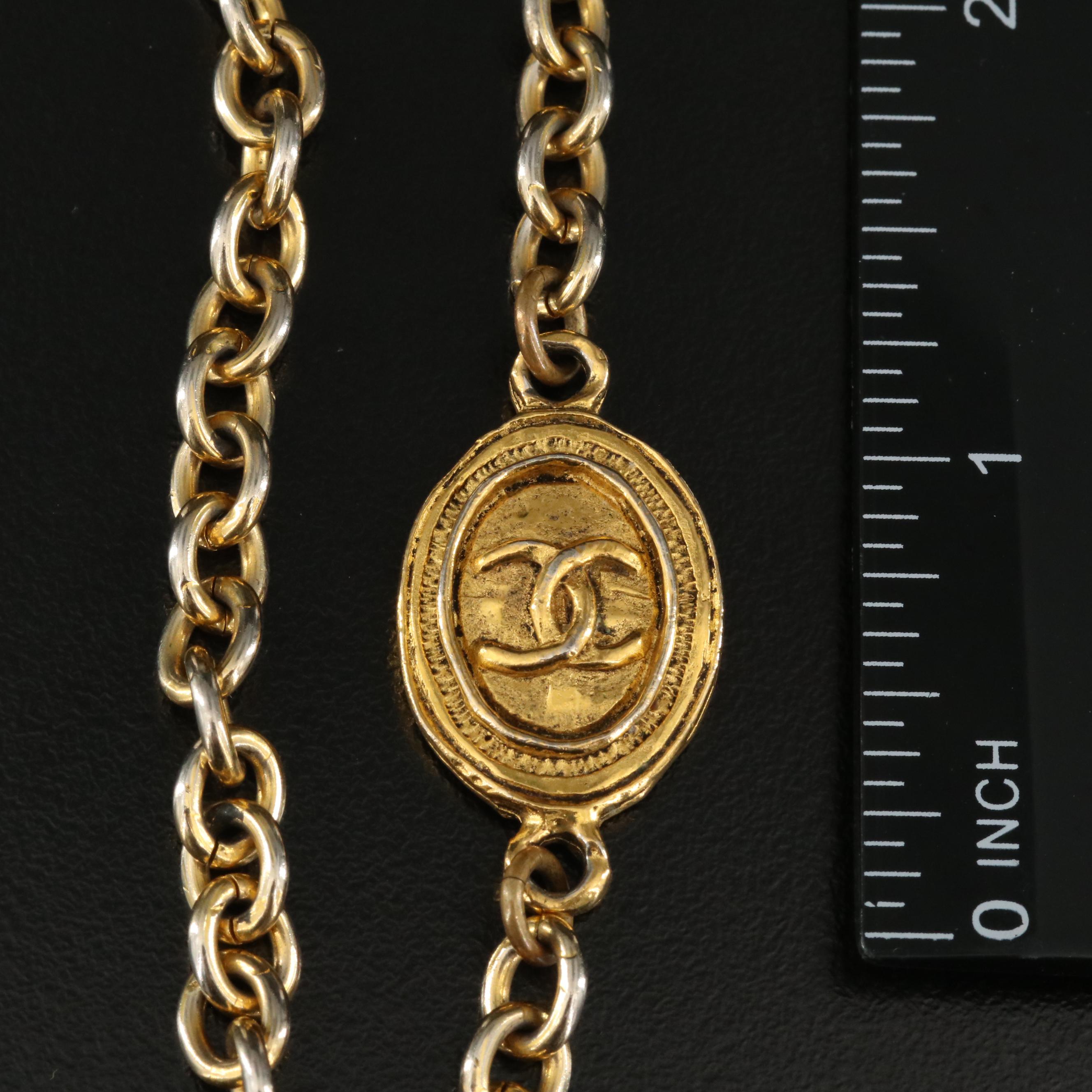 Chanel Logo Station Necklace