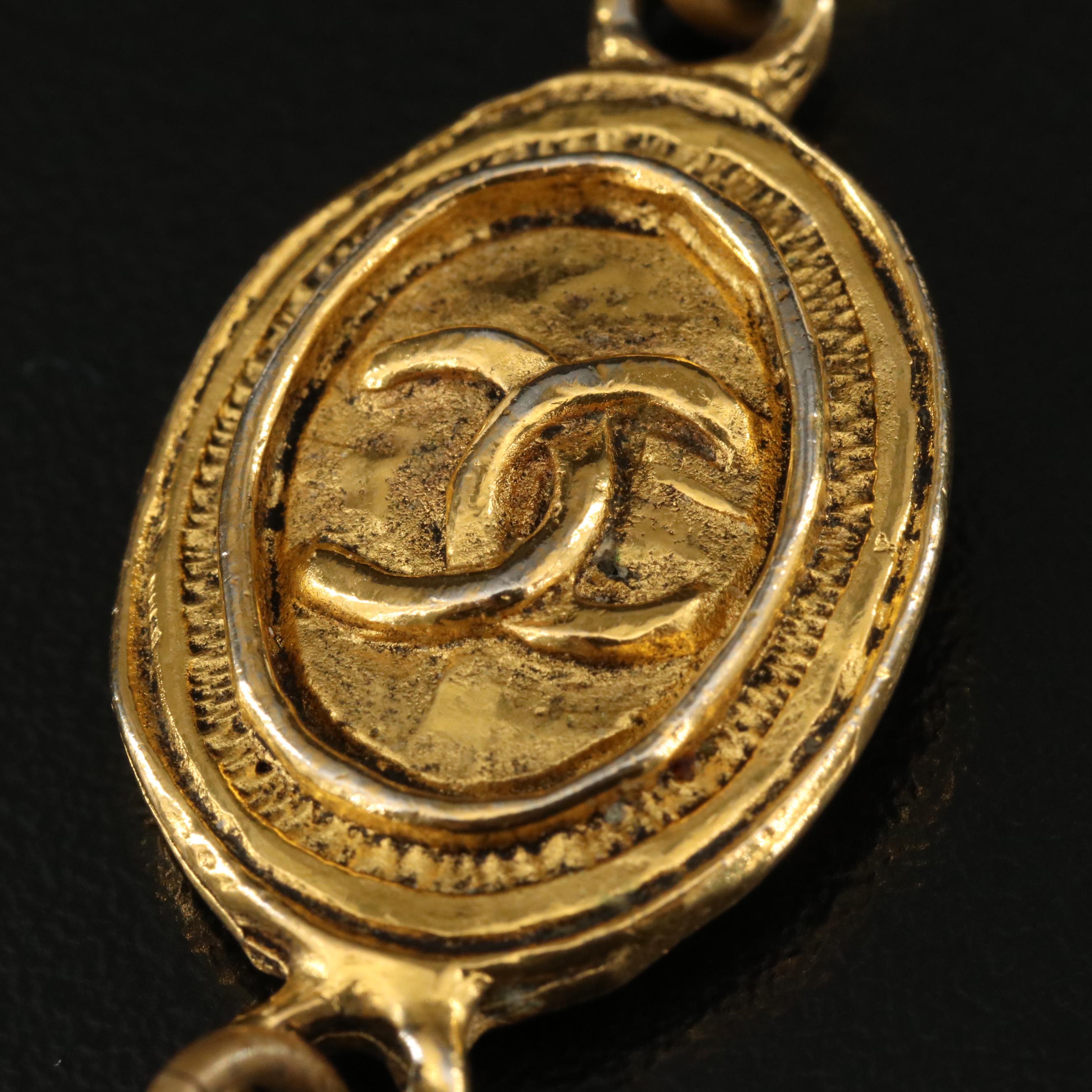 Chanel Logo Station Necklace