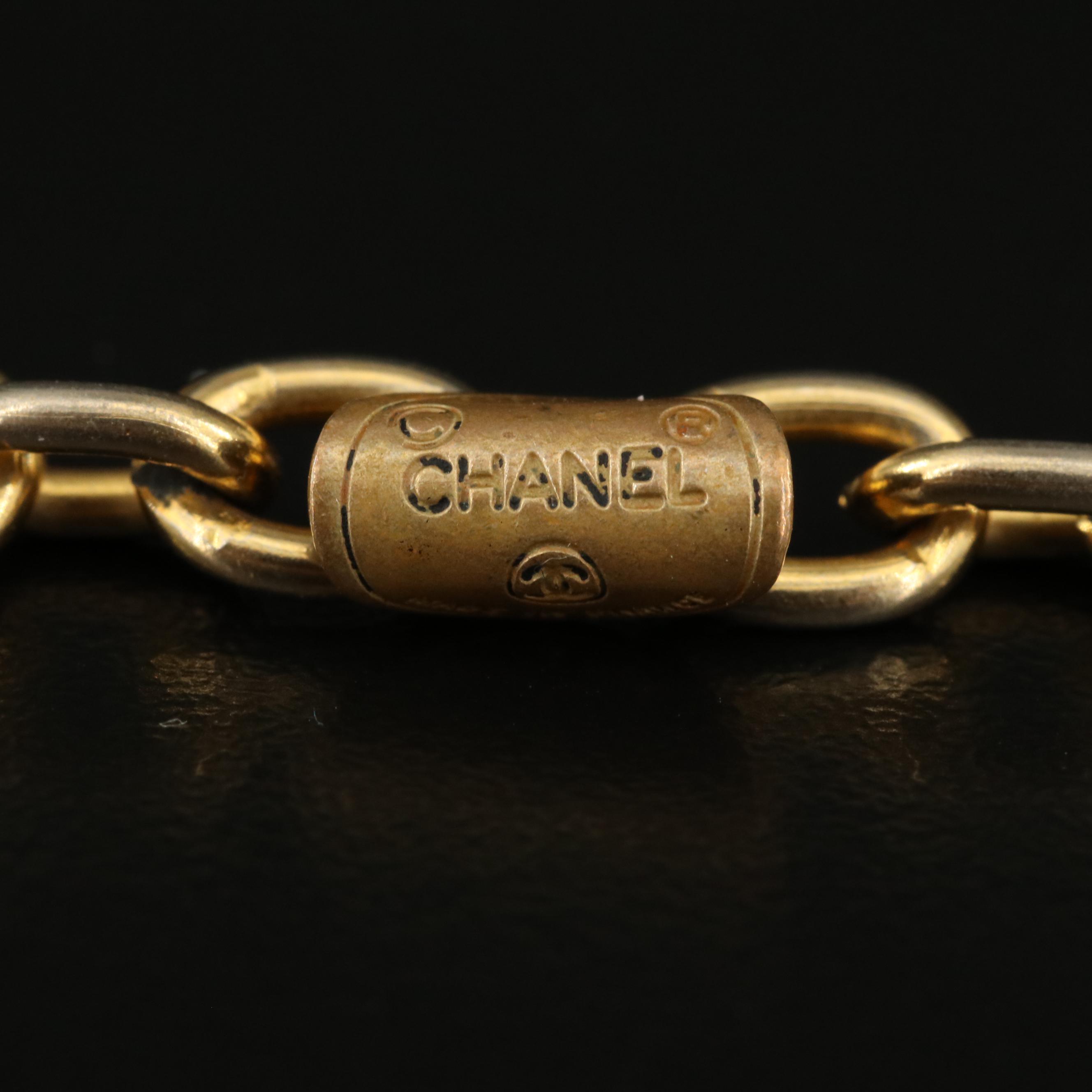 Chanel Logo Station Necklace