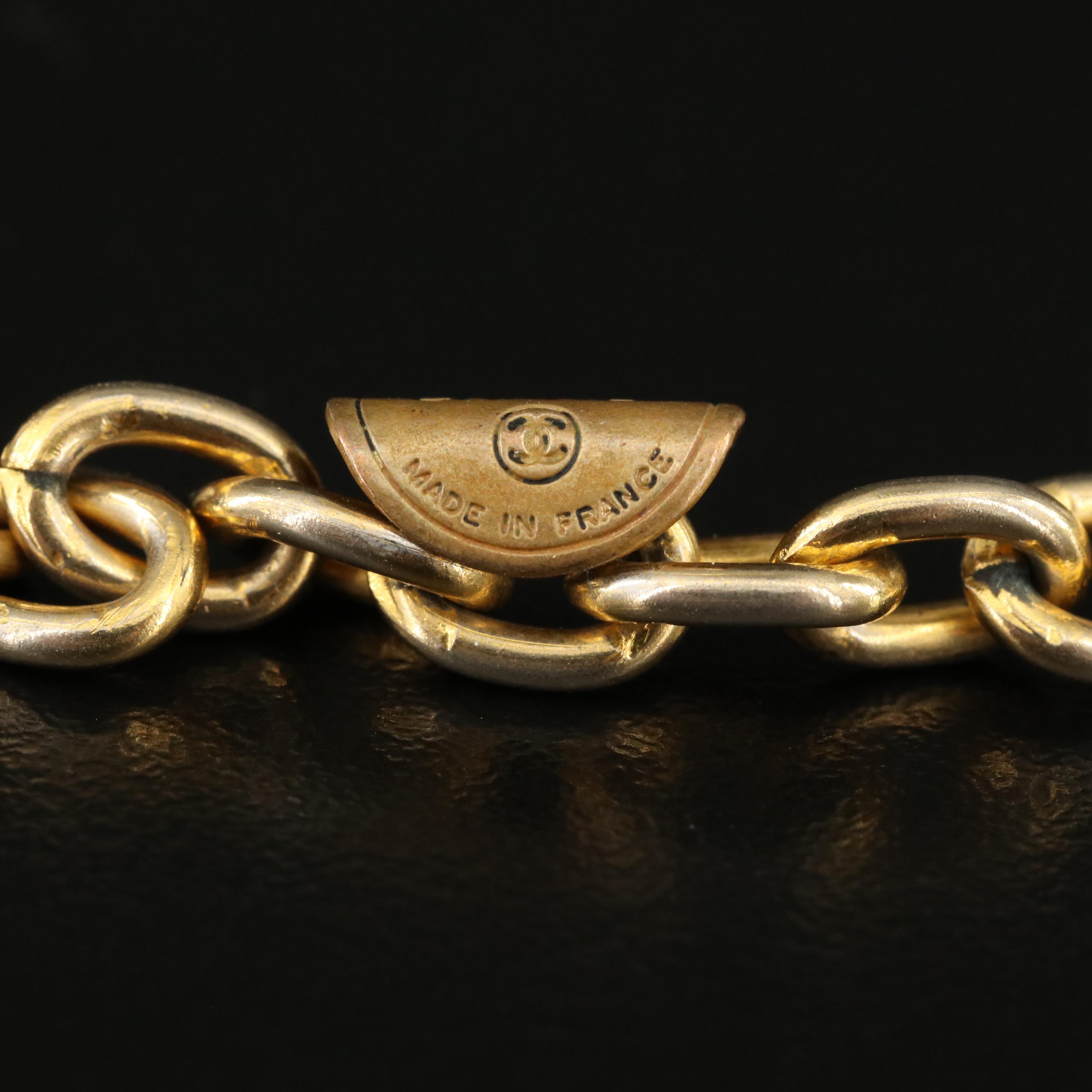 Chanel Logo Station Necklace