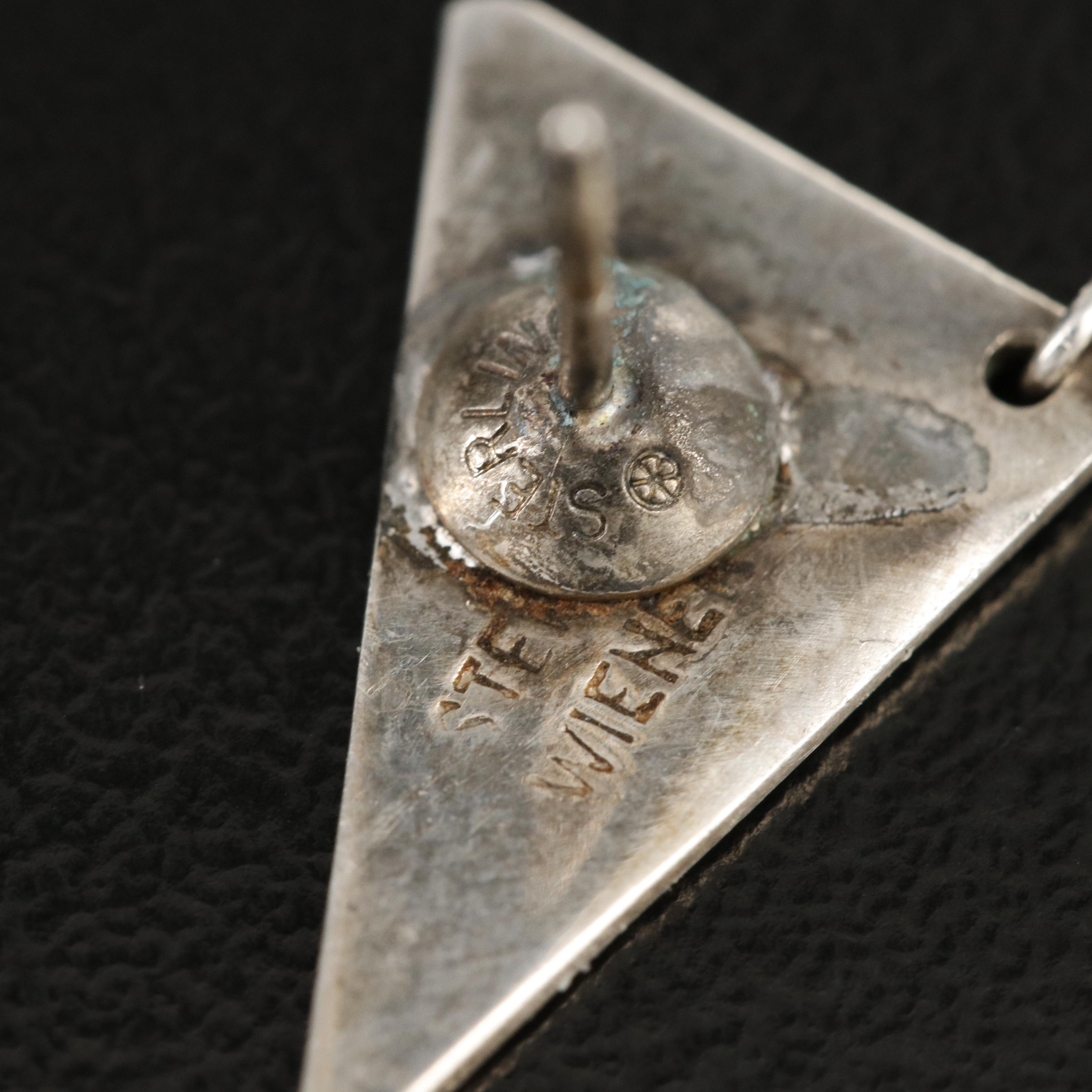 Ed Wiener Sterling Kinetic Pearl Earrings