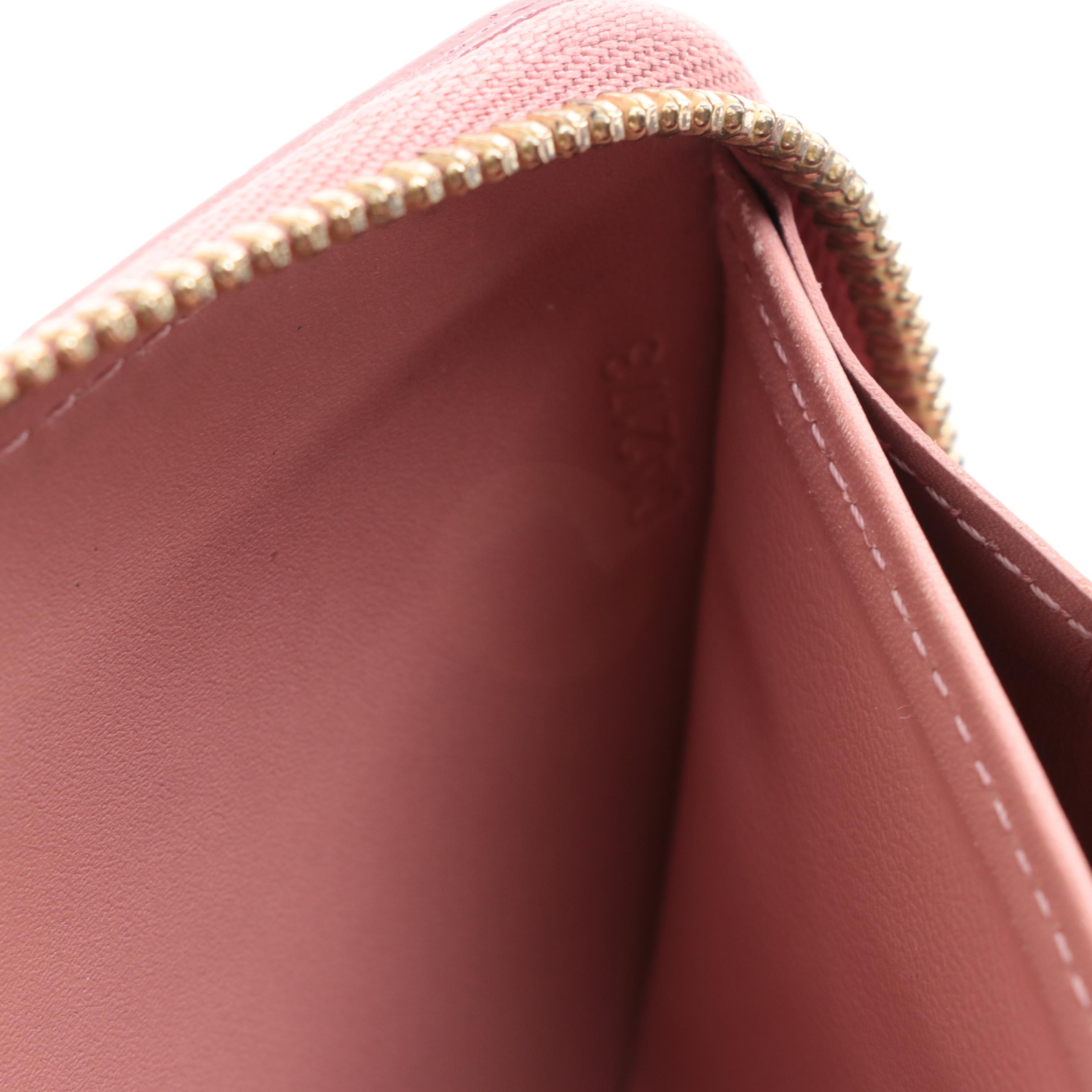 Louis Vuitton Zippy Wallet in Rose Veil Ikat Flower Monogram Vernis