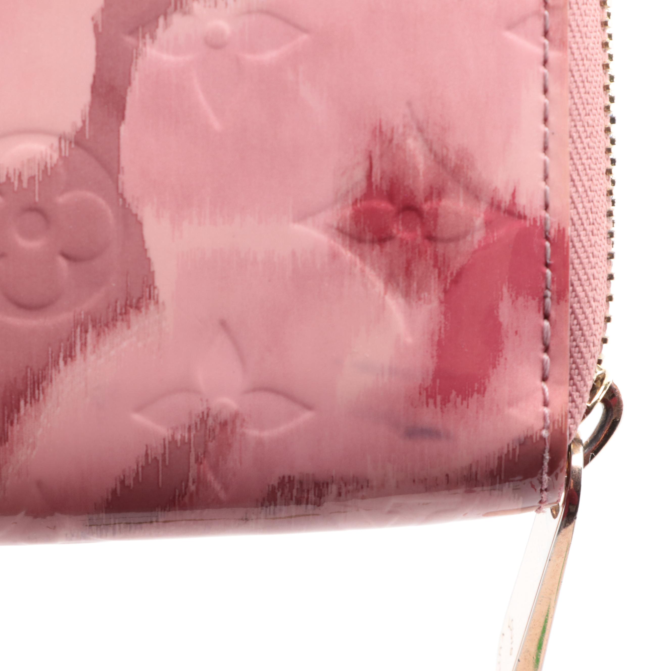 Louis Vuitton Zippy Wallet in Rose Veil Ikat Flower Monogram Vernis