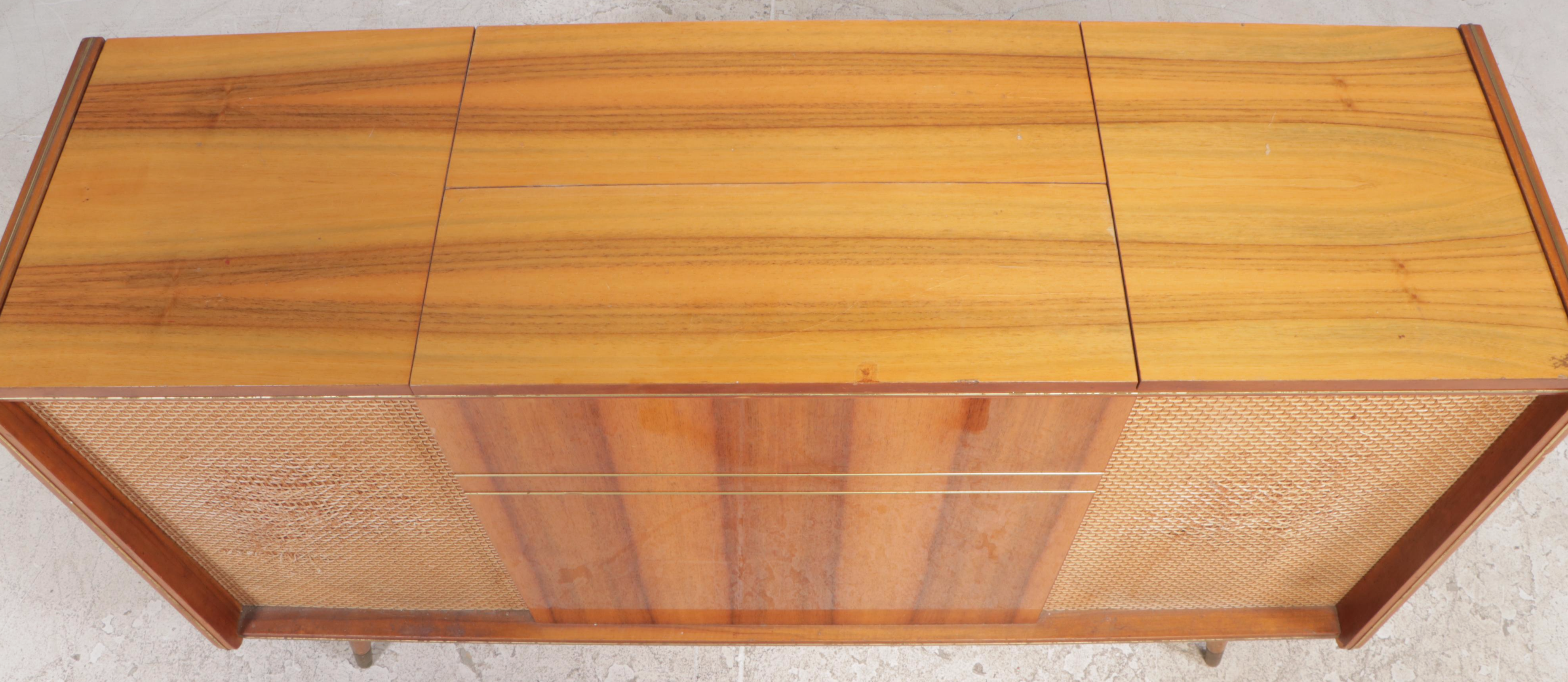 Mid-Century Modern Telefunken Stereo Console With Turntable