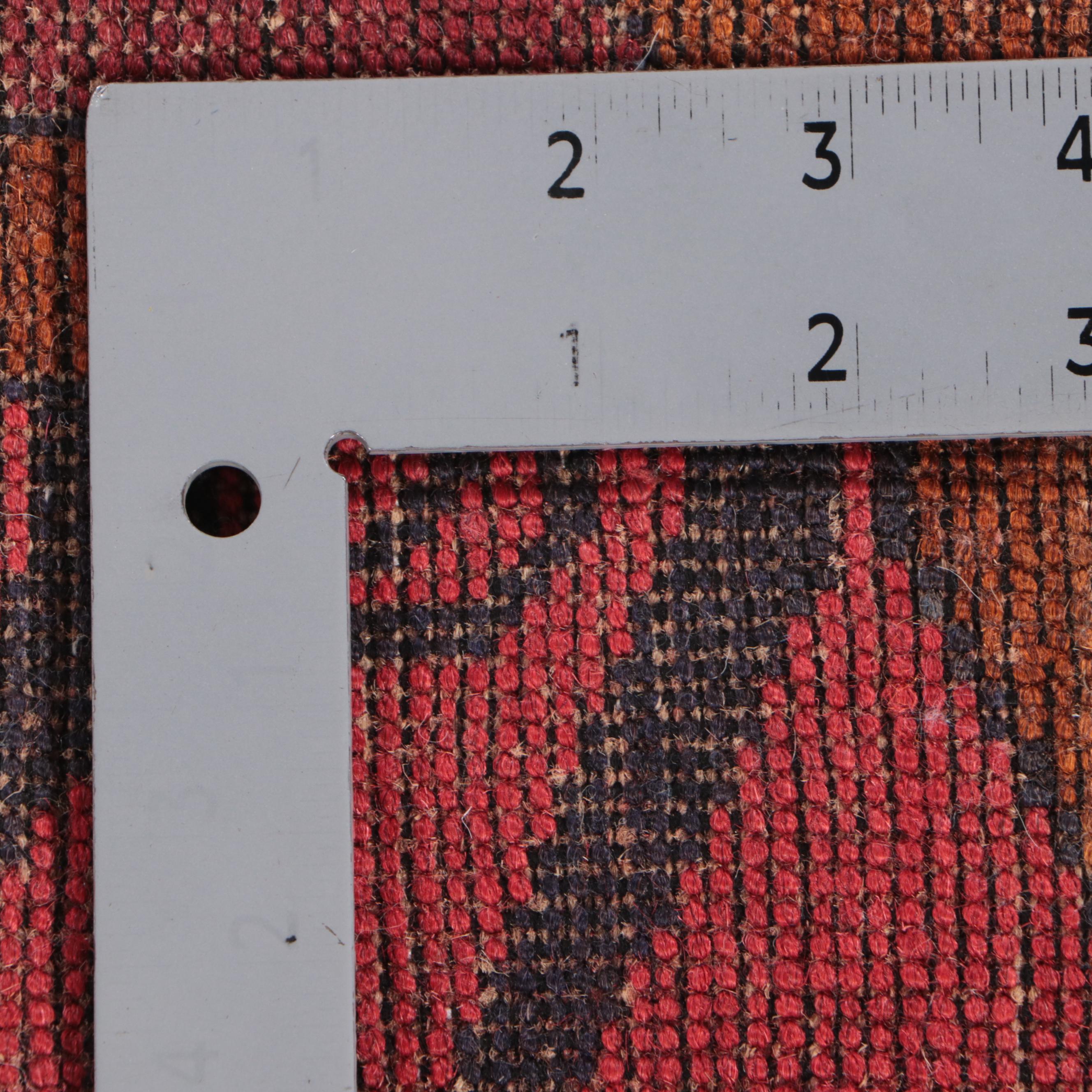 2'1 x 2'11 Hand-Knotted Afghan War Pictorial Accent Rug