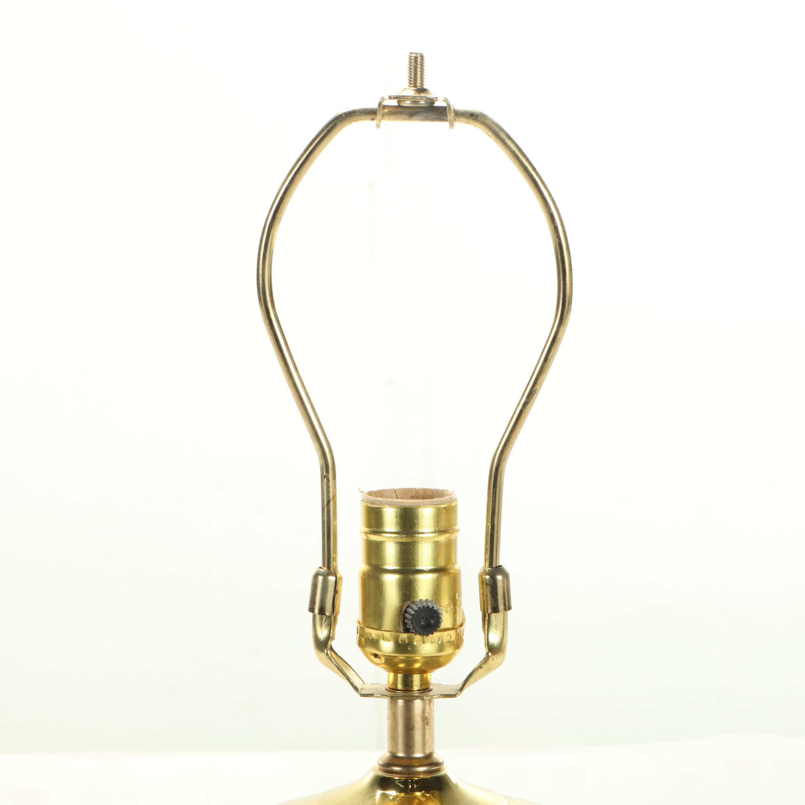 Chinese Famille Rose Porcelain Vase Table Lamp, Late 20th Century