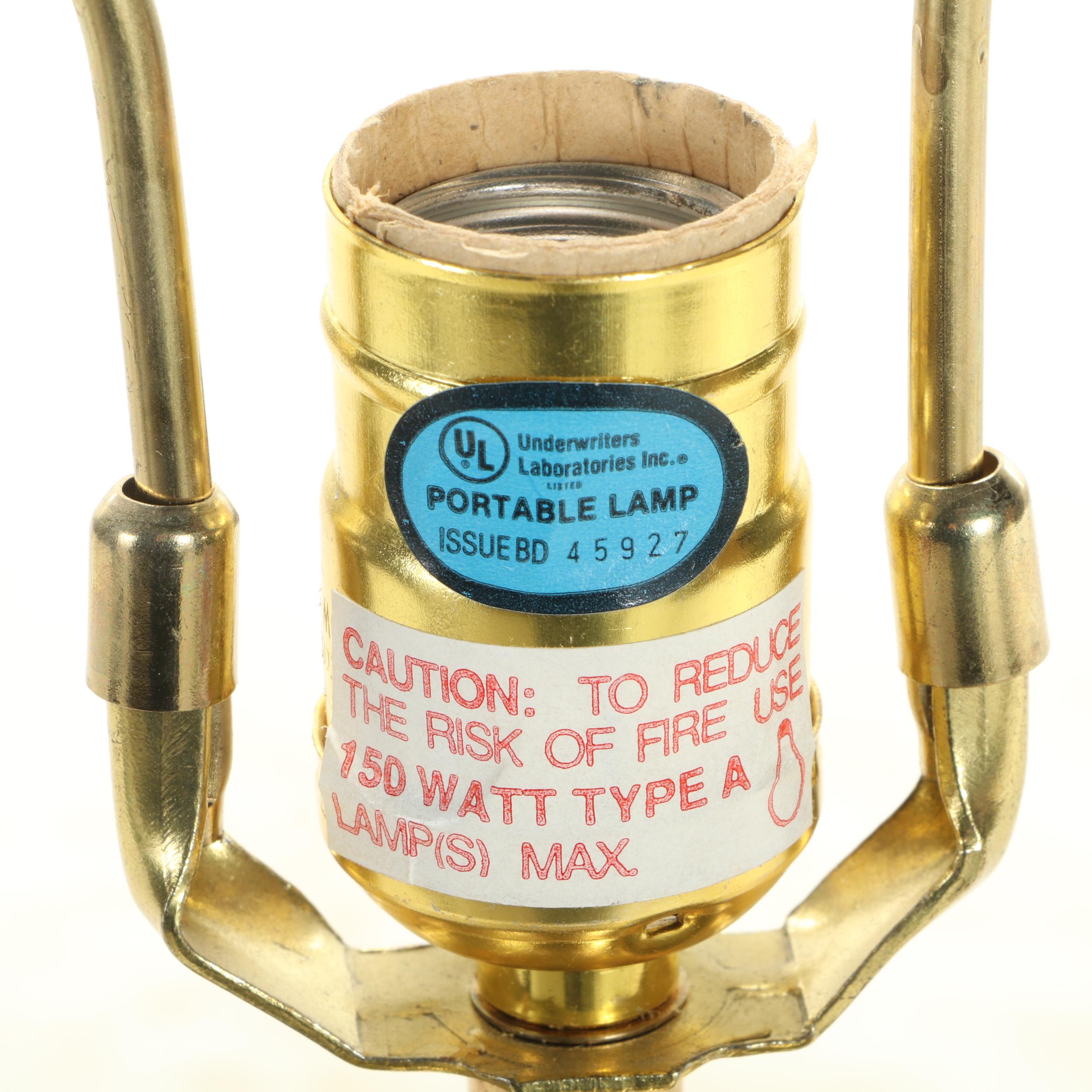 Chinese Famille Rose Porcelain Vase Table Lamp, Late 20th Century