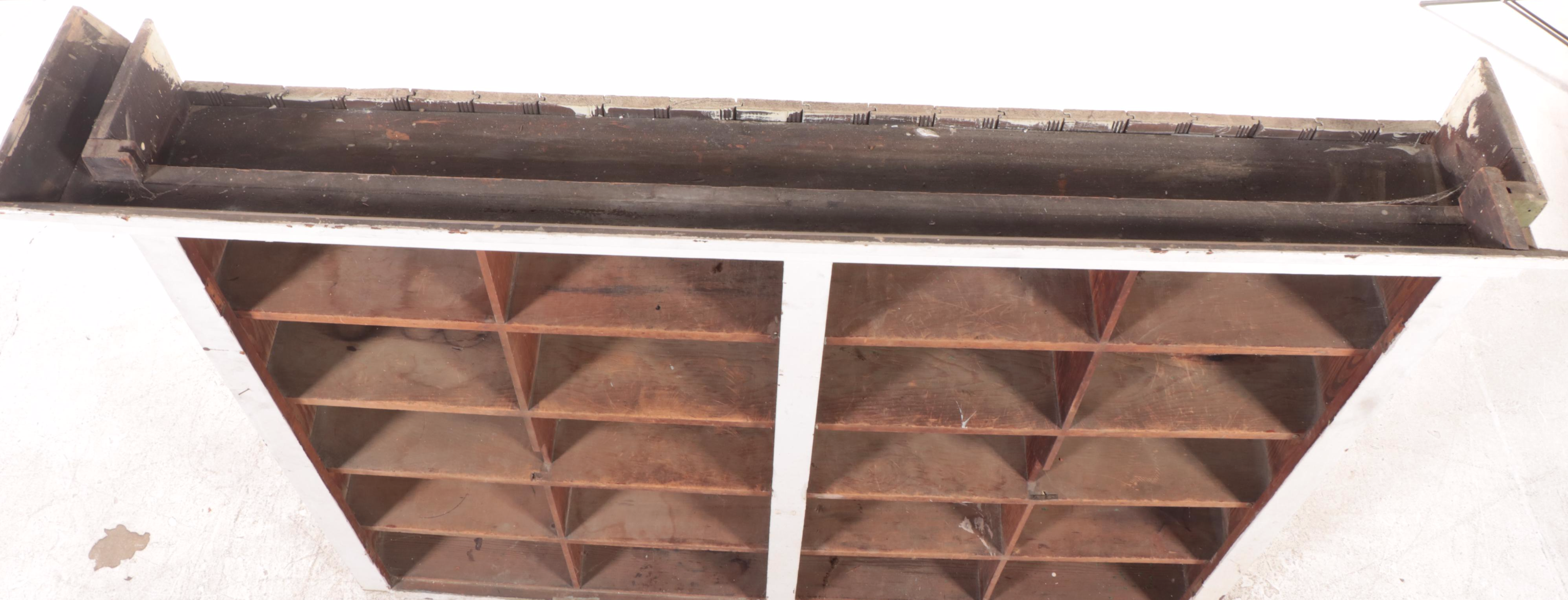 Neoclassical Style White-Painted and Beadboard Library Bookcase